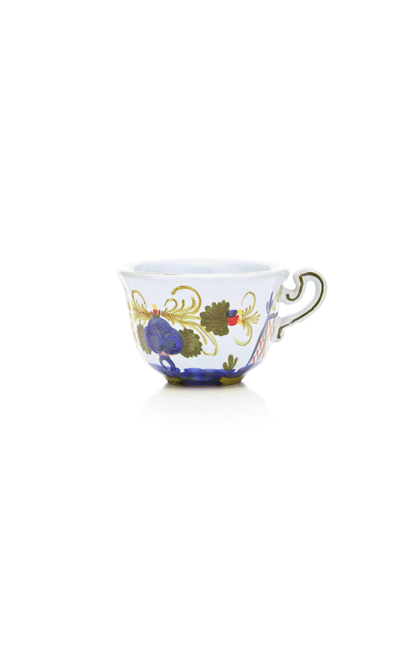 Set-Of-Four Carnation Coffee Cups and Saucers