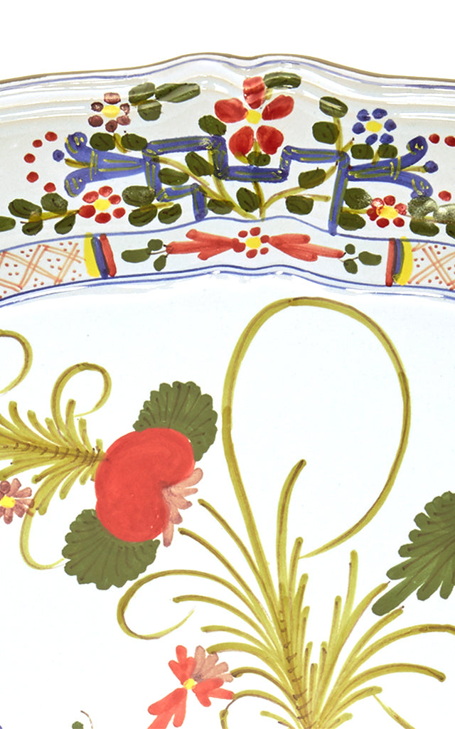 Carnation Oval Porcelain Platter