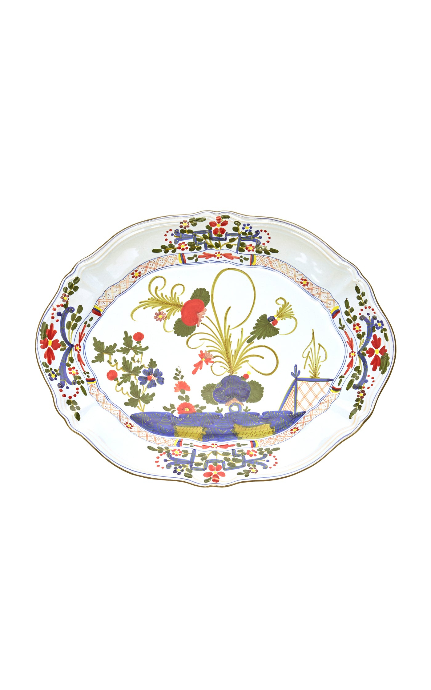 Carnation Oval Porcelain Platter
