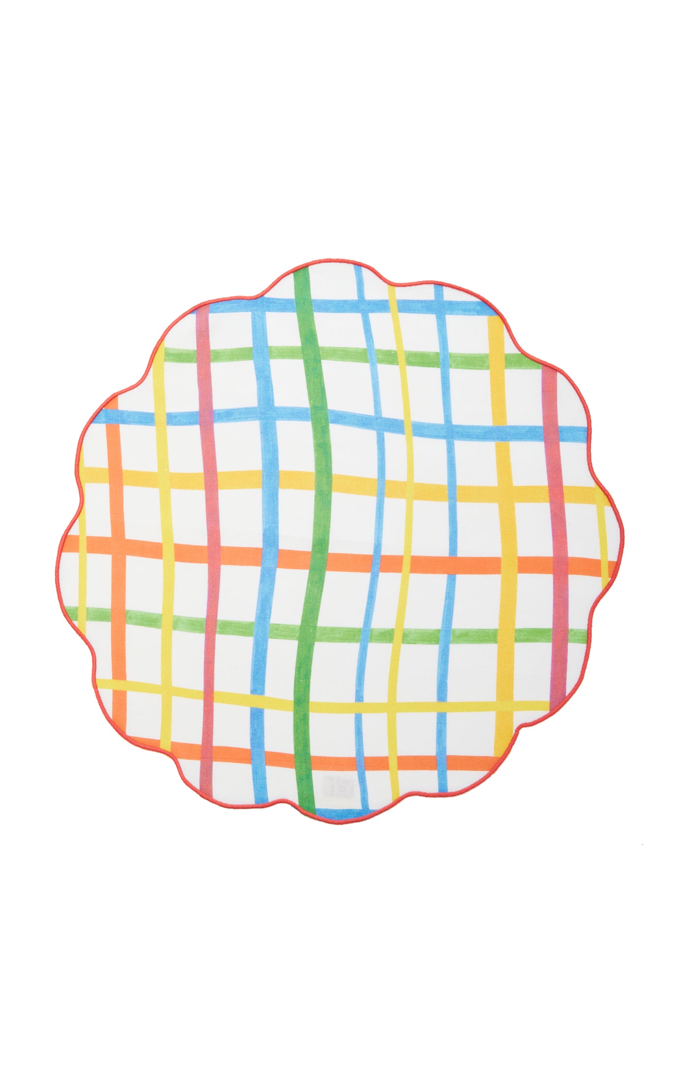 Set-of-Four Linen Round Placemats