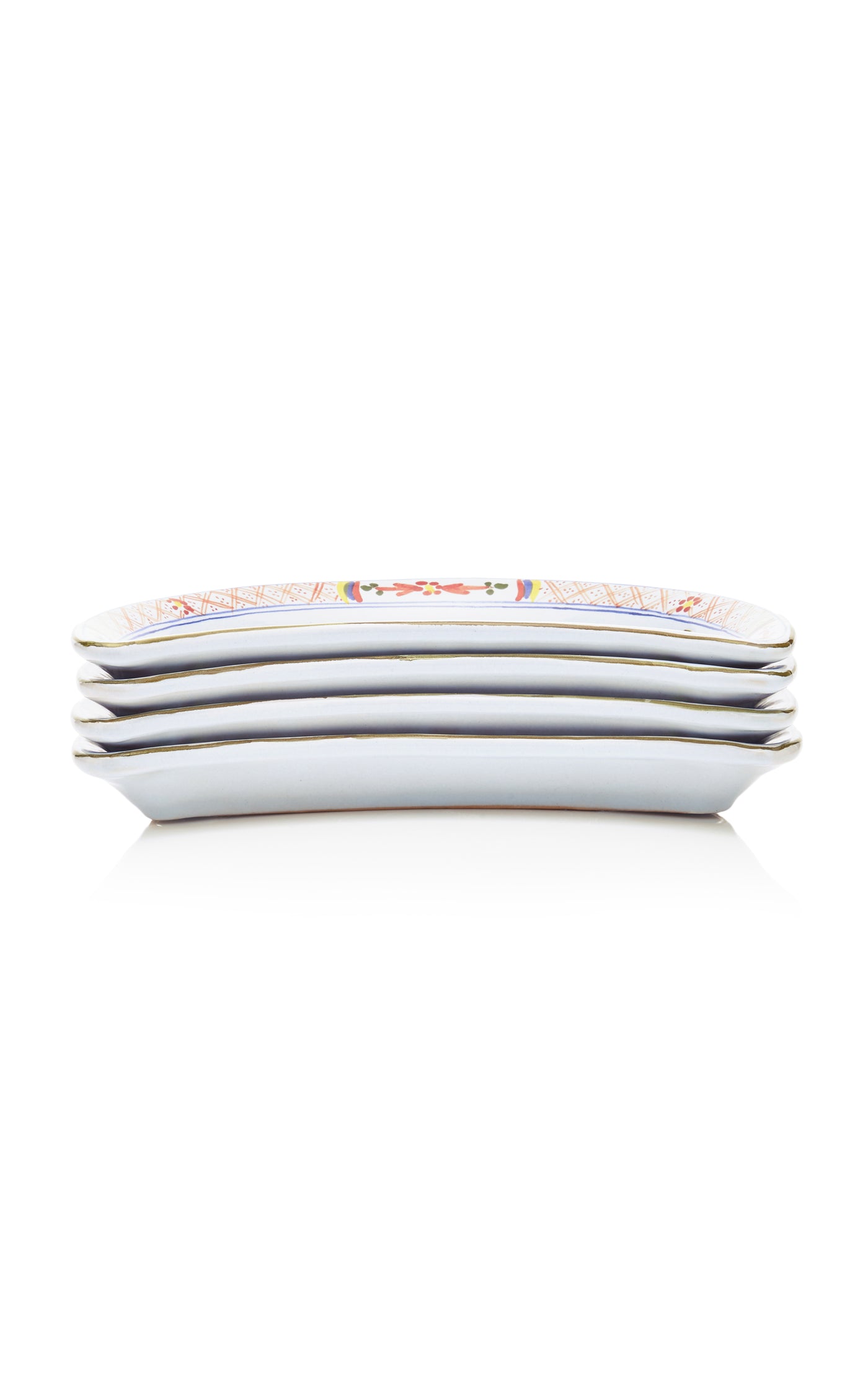 Set-of-Four Carnation Crescent Salad Plates