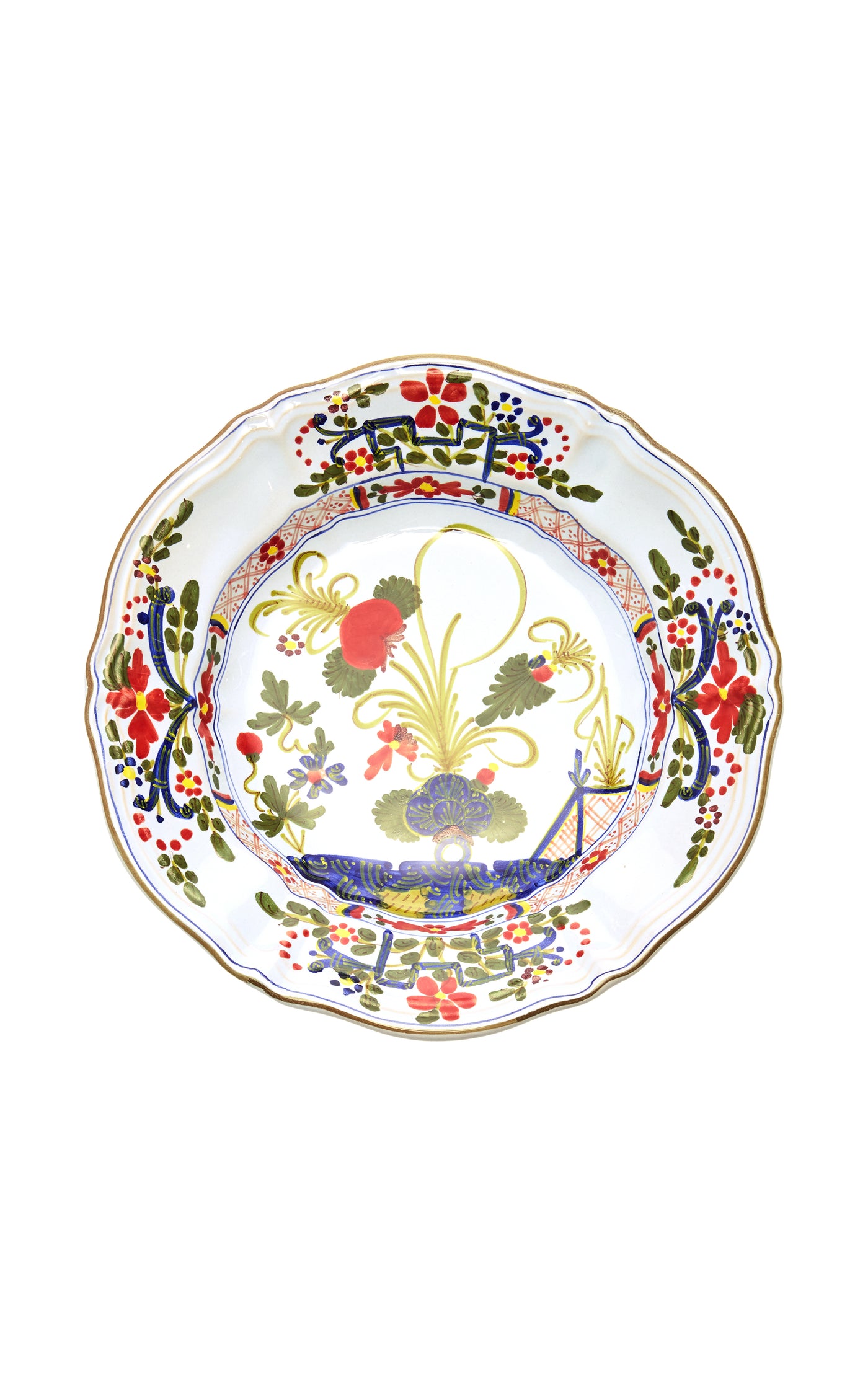 Set-Of-Four Porcelain Soup Plates