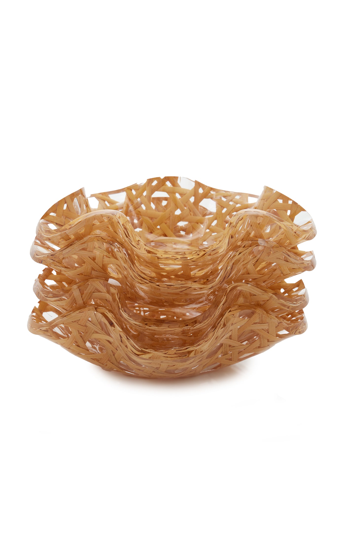 Set-Of-Four Rattan Dessert Bowls