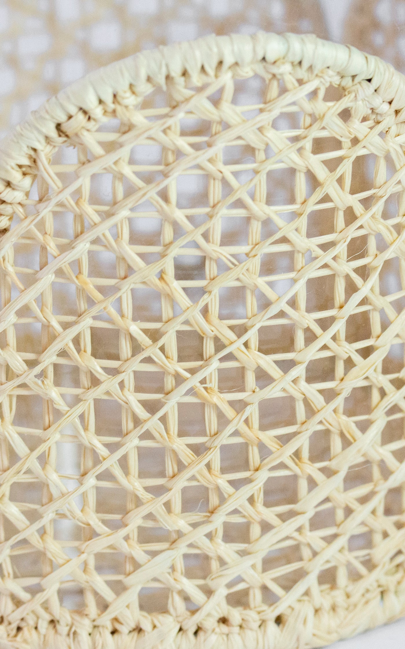 Set-Of-Four Raffia-Lined Tall Glasses