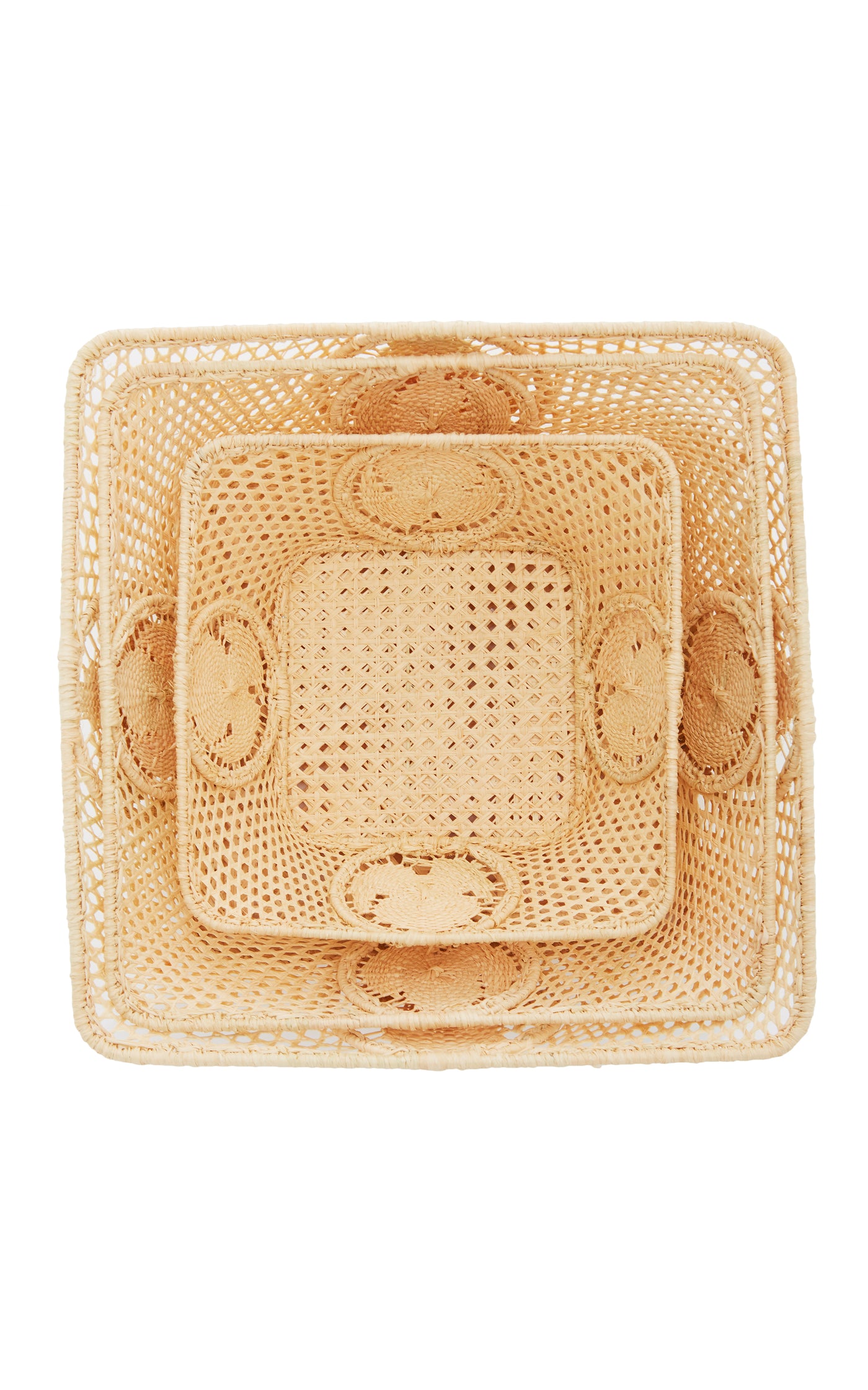 Set-of-3 Nesting Raffia Bowls