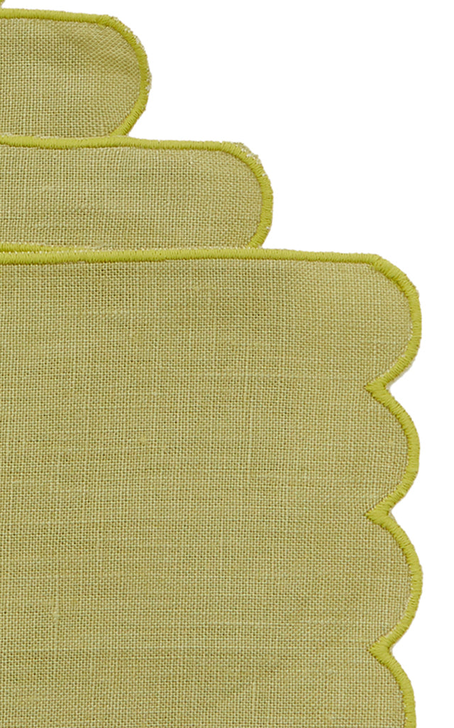 Set-Of-Four Linen Cocktail Napkins