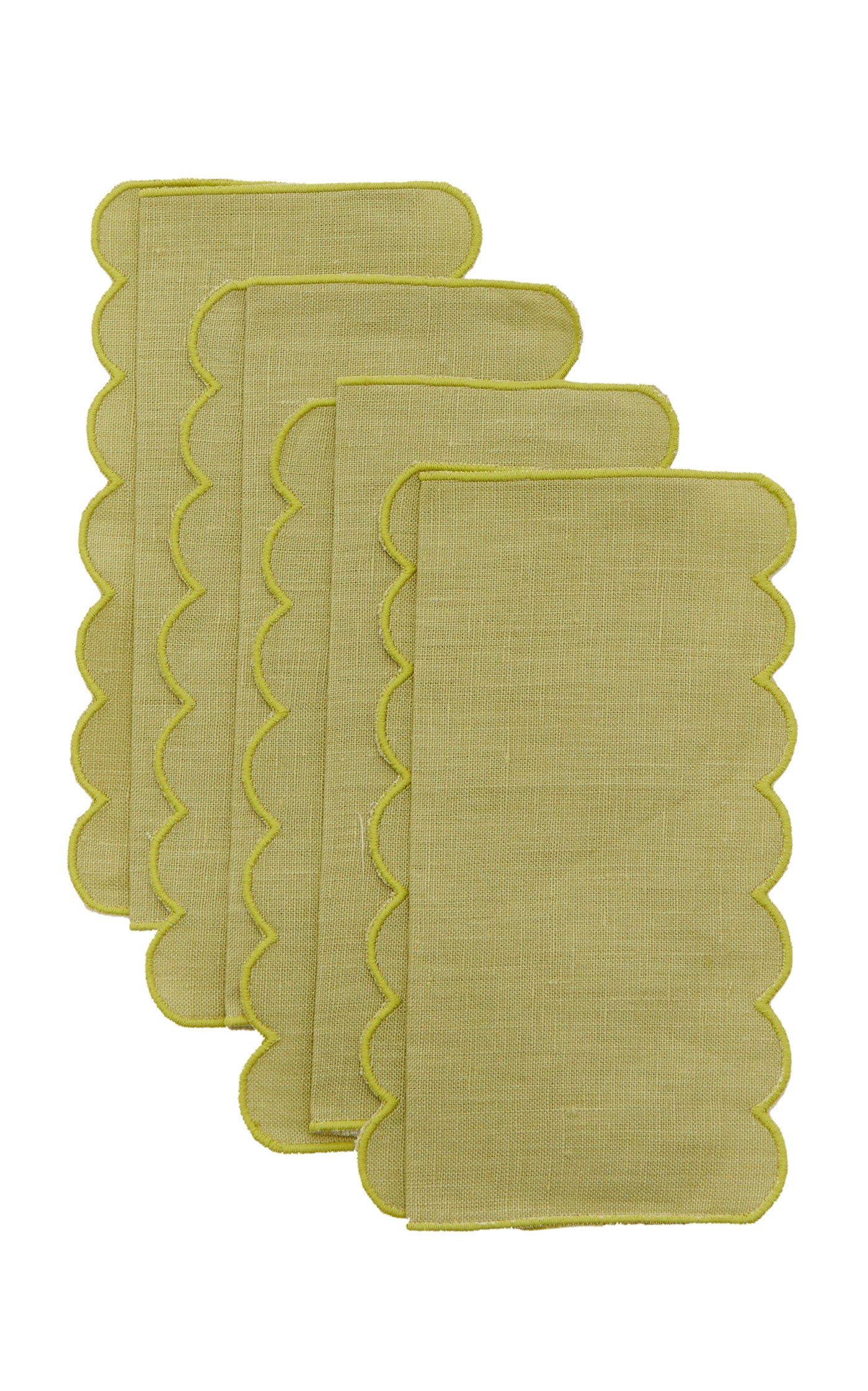 Set-Of-Four Linen Cocktail Napkins