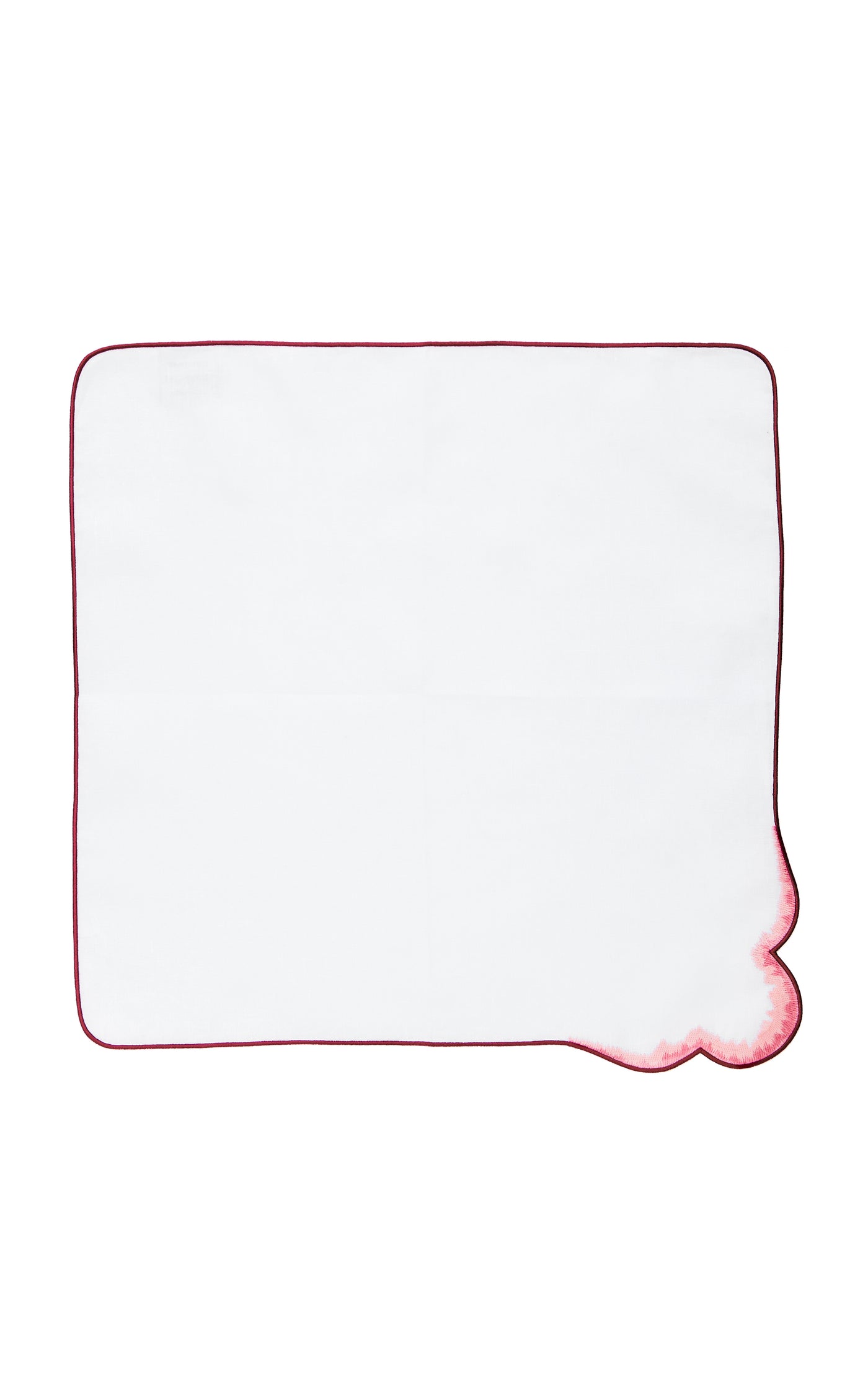 Set-Of-Four Cabbage Embroidered Linen Napkins