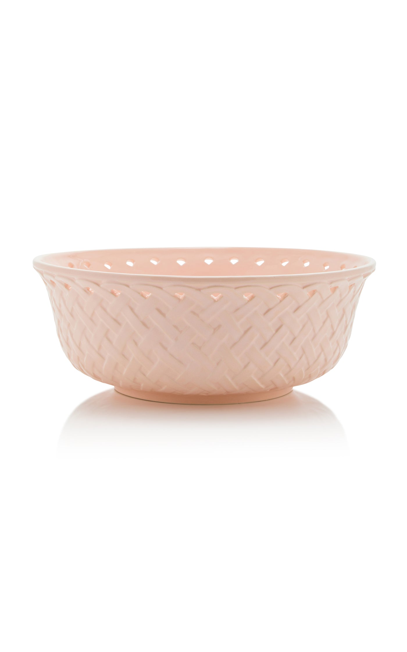 Large Openwork Creamware Salad Bowl