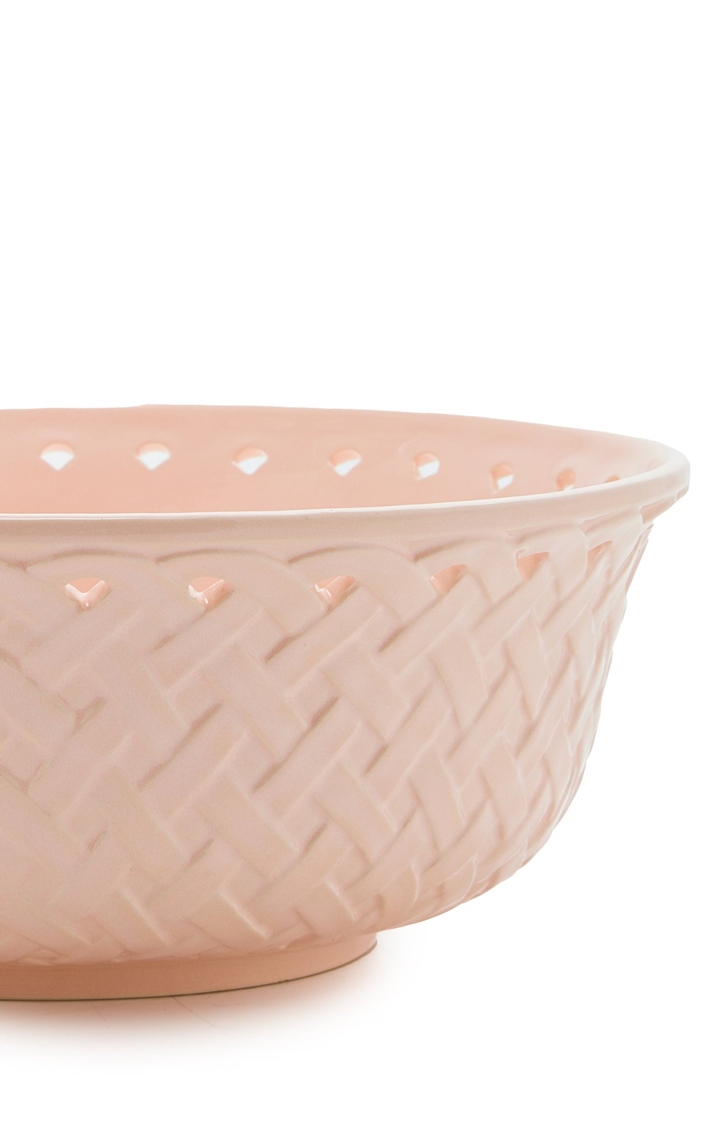 Large Openwork Creamware Salad Bowl