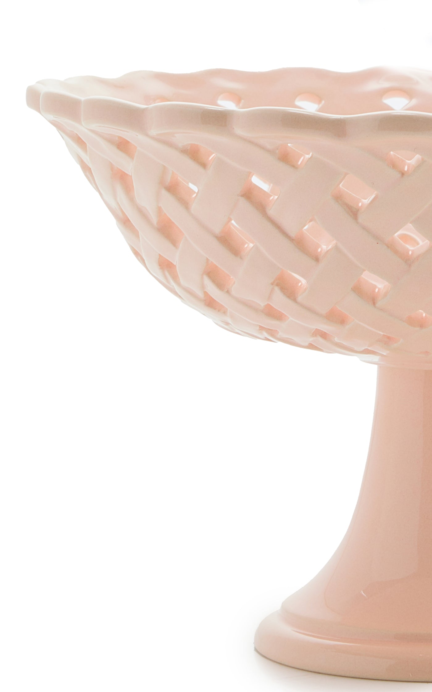 Openwork Creamware Compote Bowl