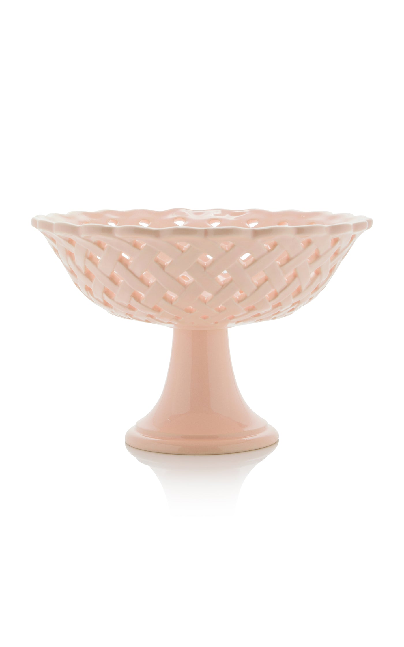 Openwork Creamware Compote Bowl