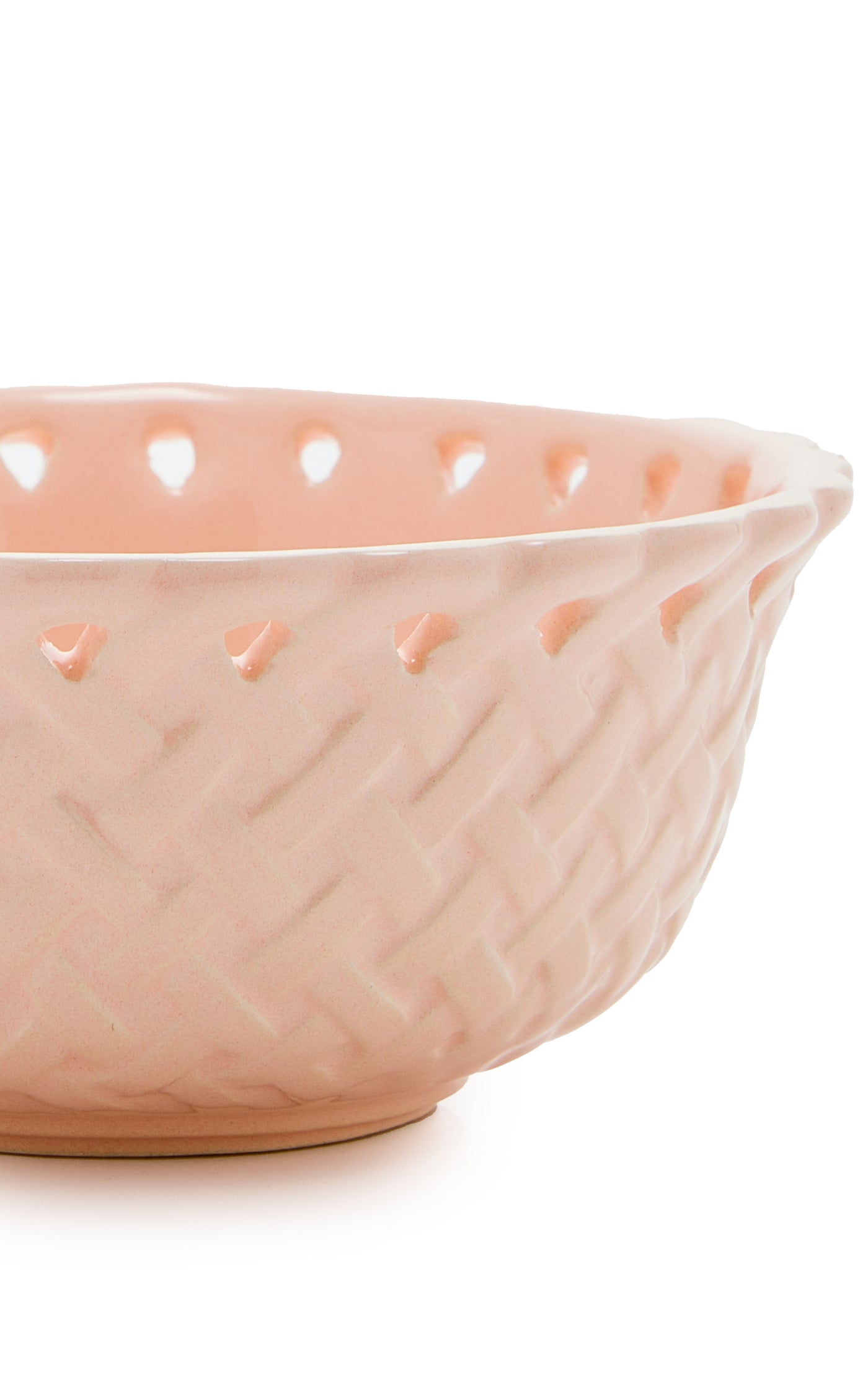 Openwork Creamware Consommé Bowl