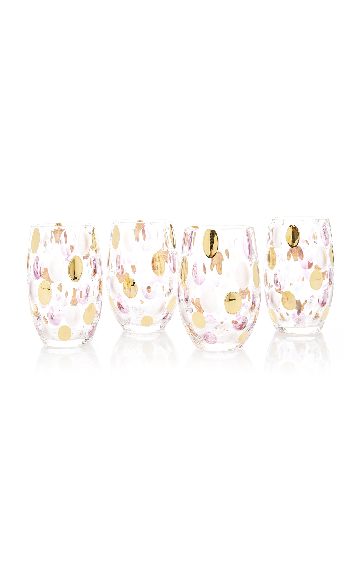 Set-of-4 Oval Dotted Glasses
