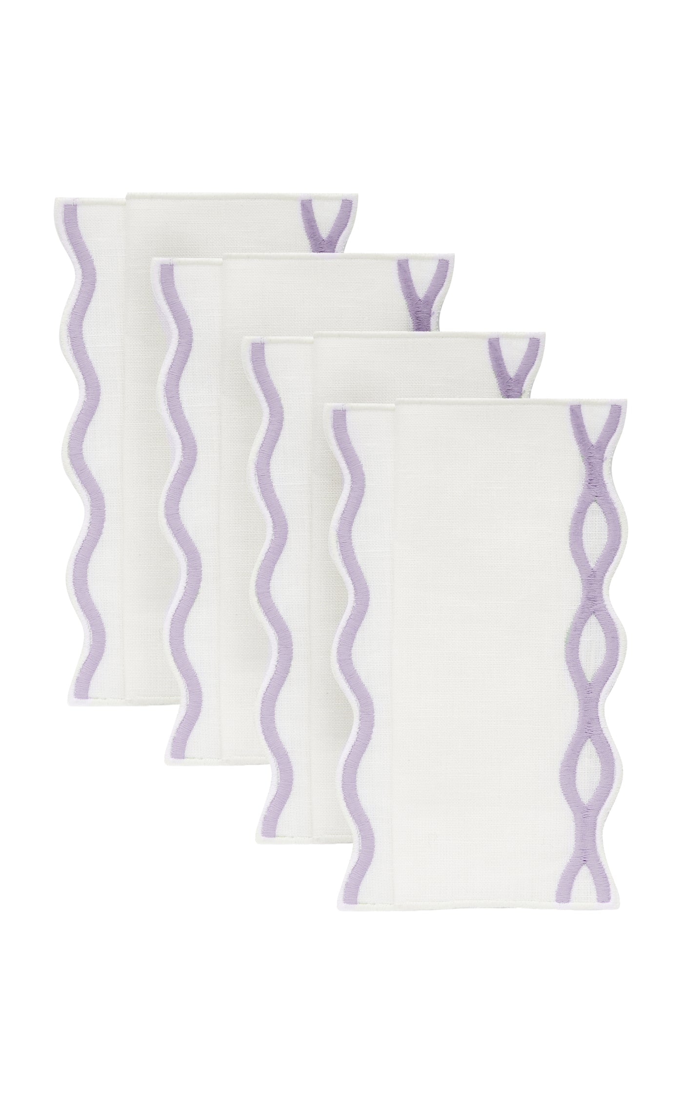 Set-of-Four Handcrafted Linen Cocktail Napkins