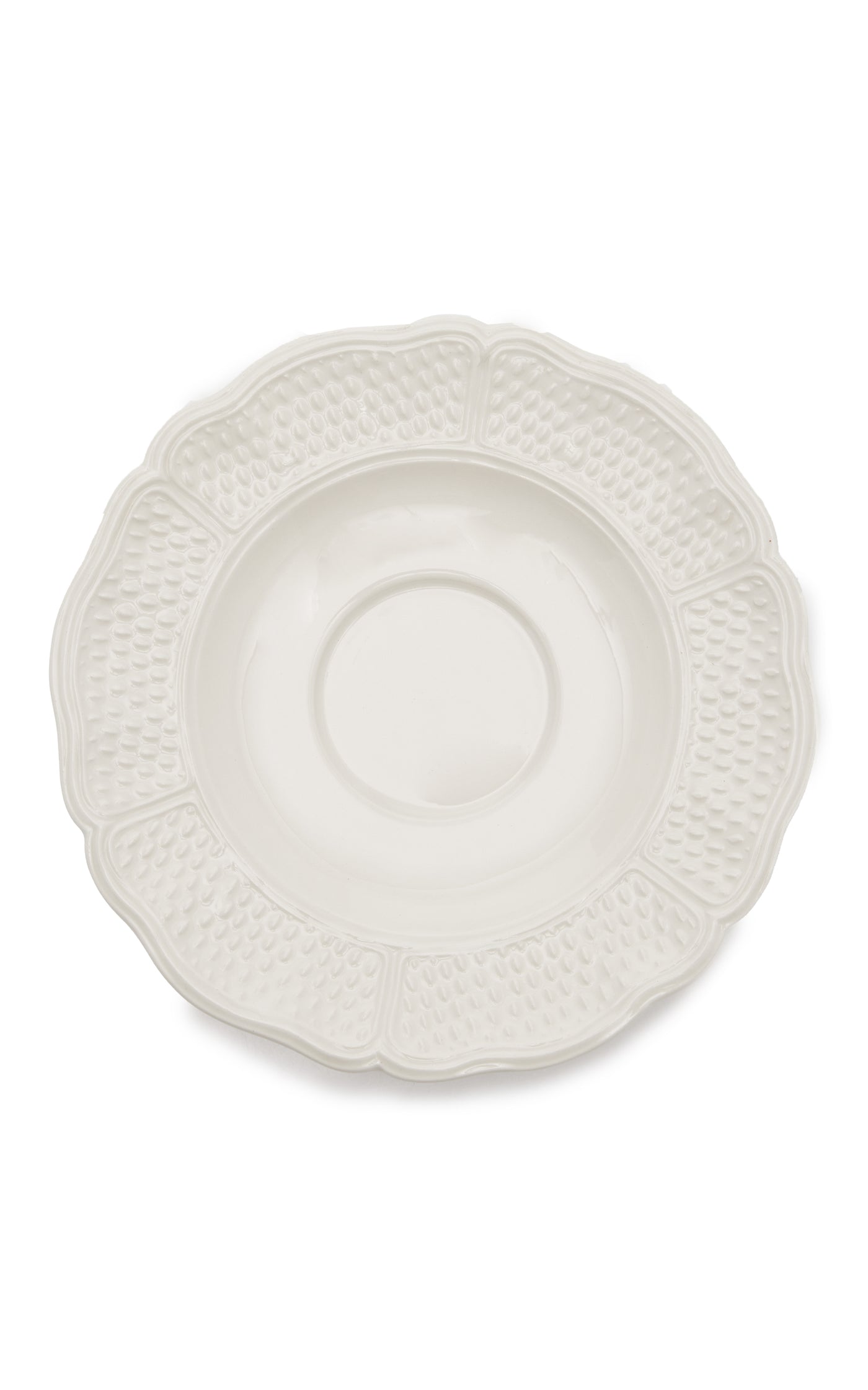 Dots Creamware Breakfast Cup and Saucer