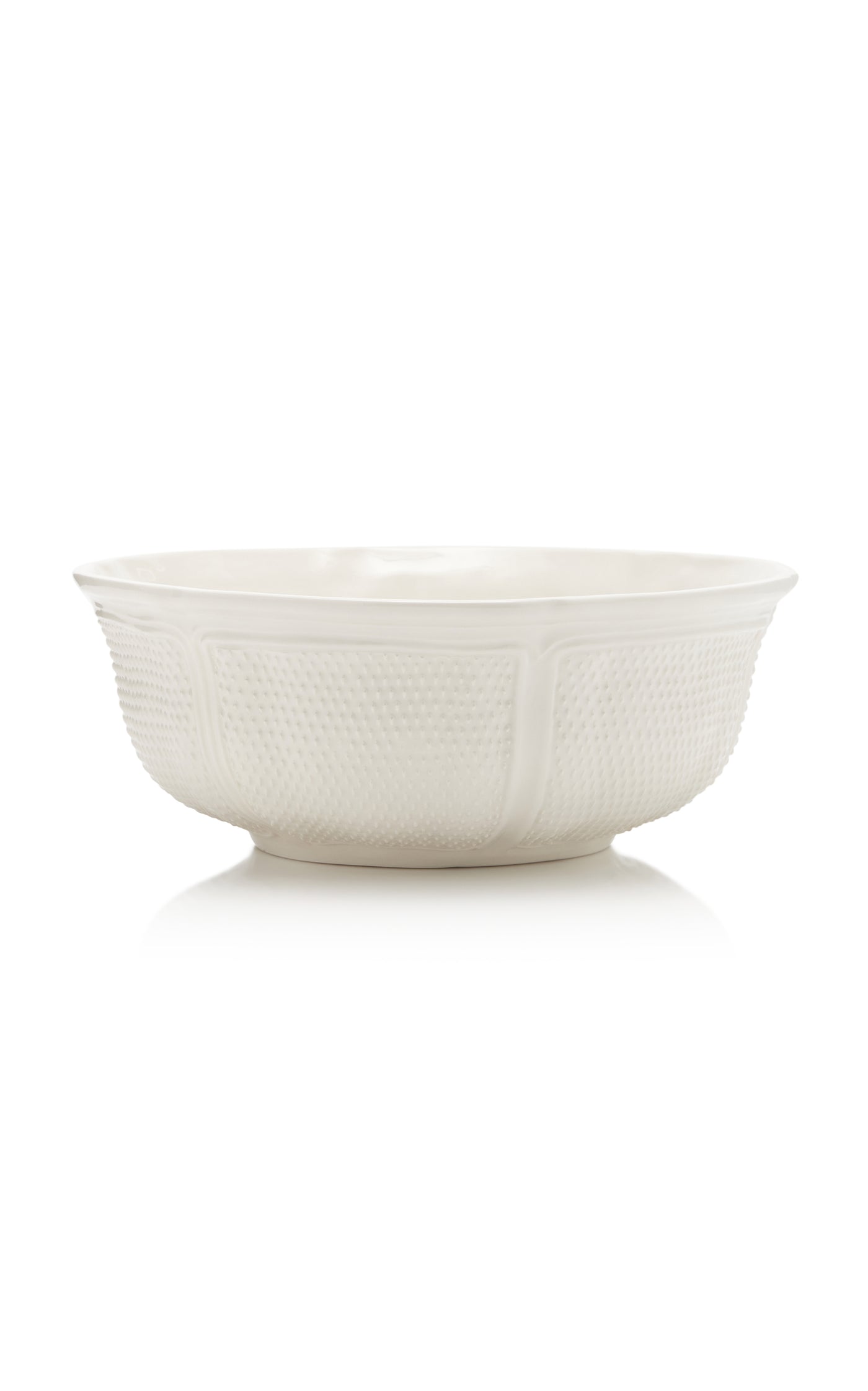 Large Dots Creamware Salad Bowl