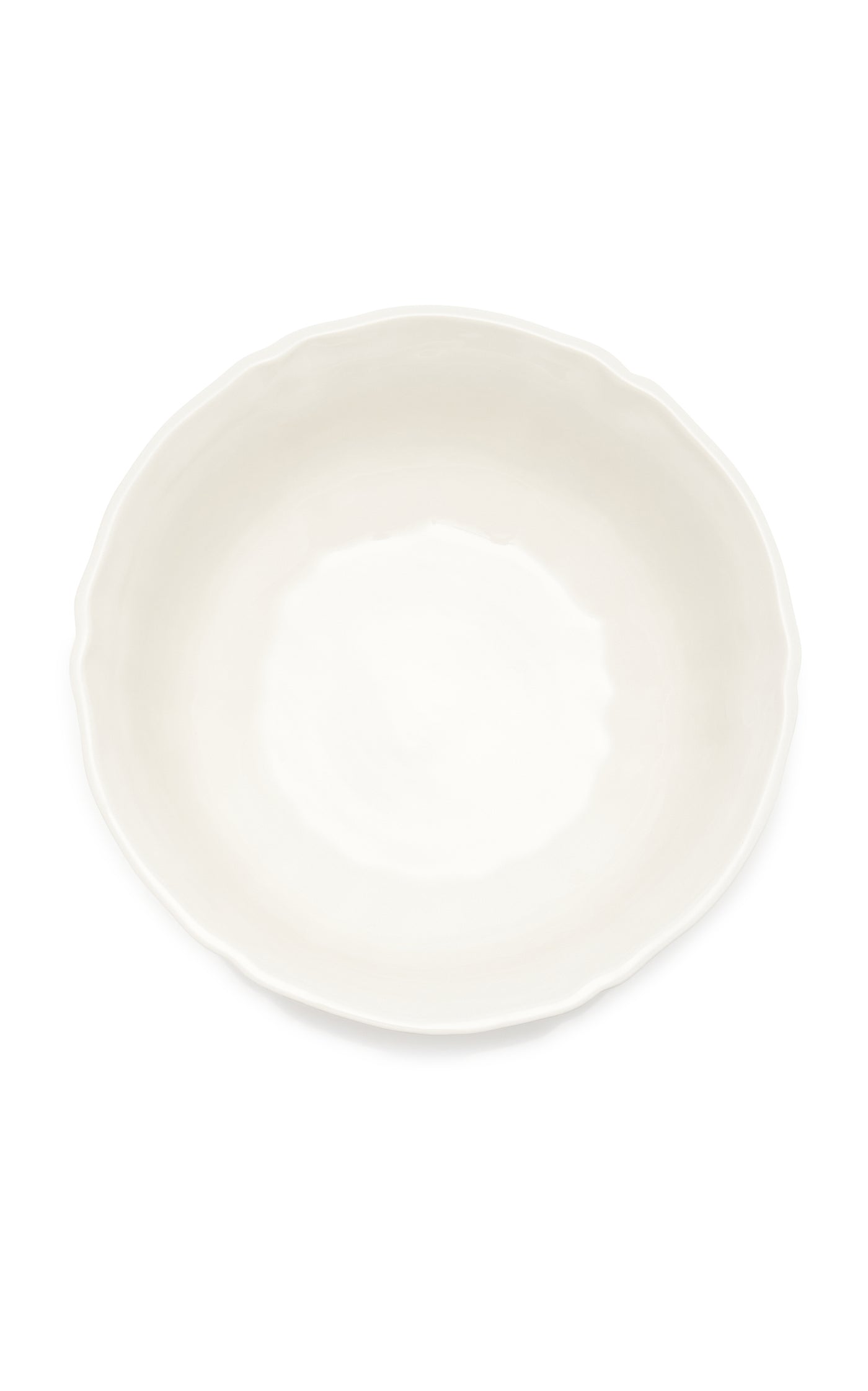 Large Dots Creamware Salad Bowl