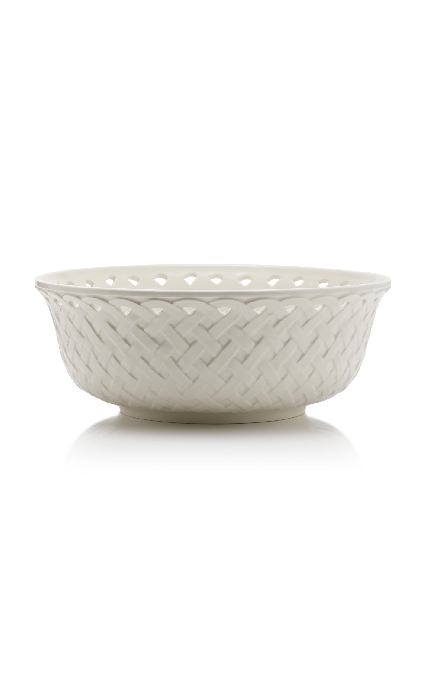 Large Openwork Creamware Salad Bowl