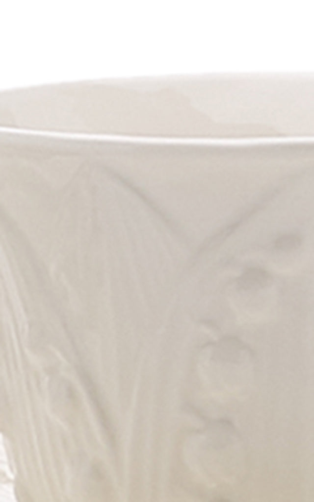 Set-Of-Six Lily Of The Valley Ceramic Breakfast Cup and Saucer