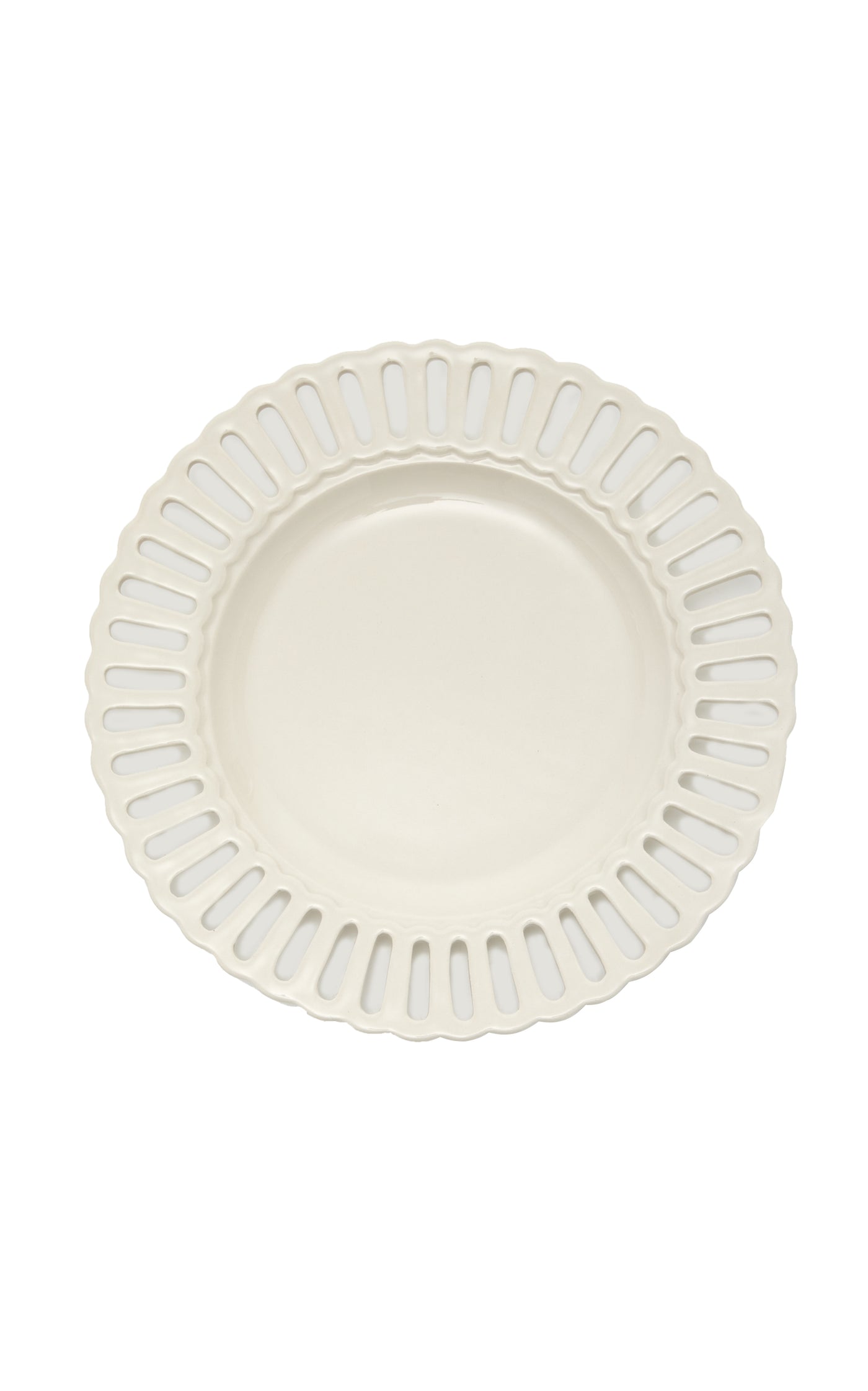 Balconata Creamware Dinner Plate