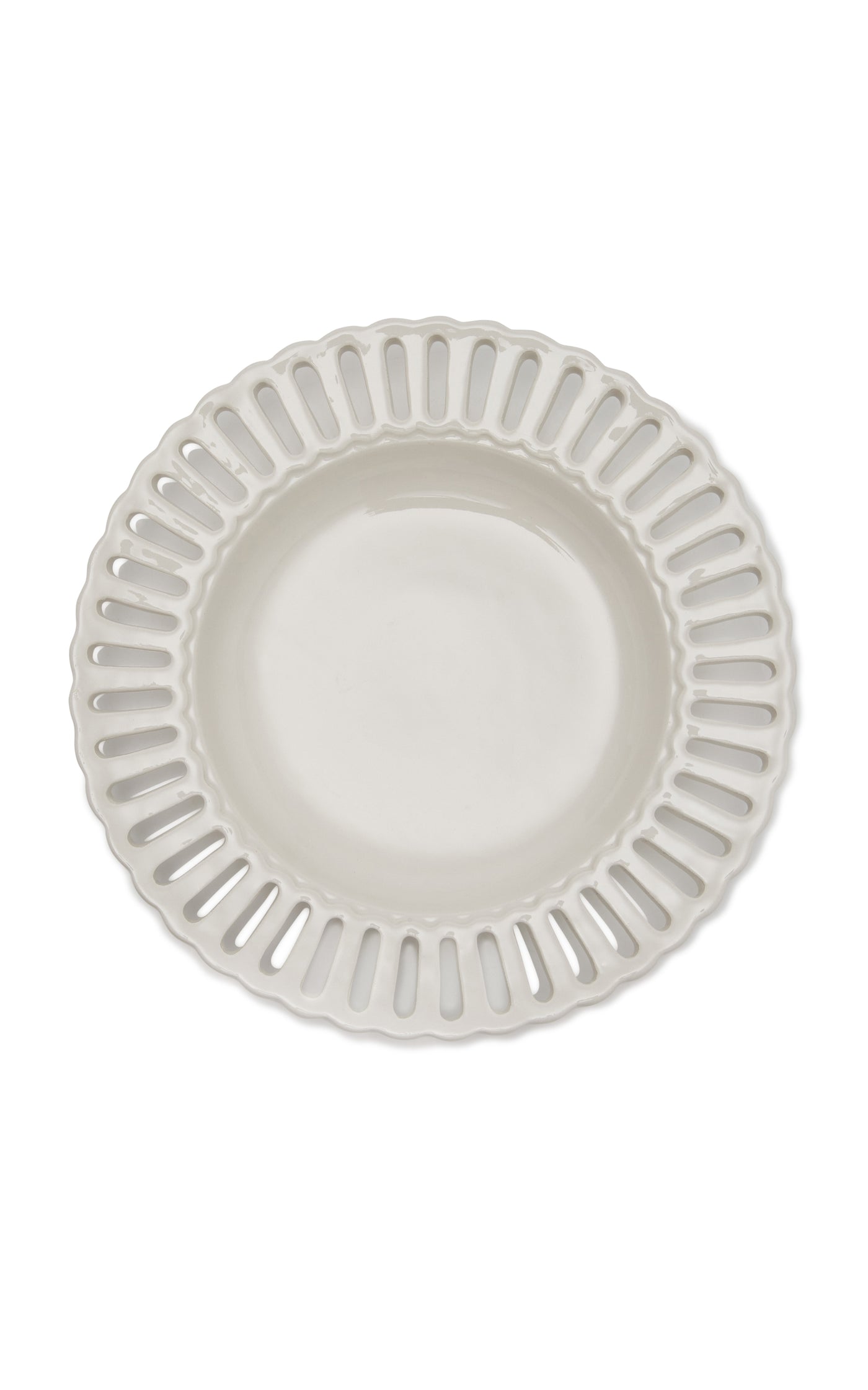 Balconata Creamware Soup Plate