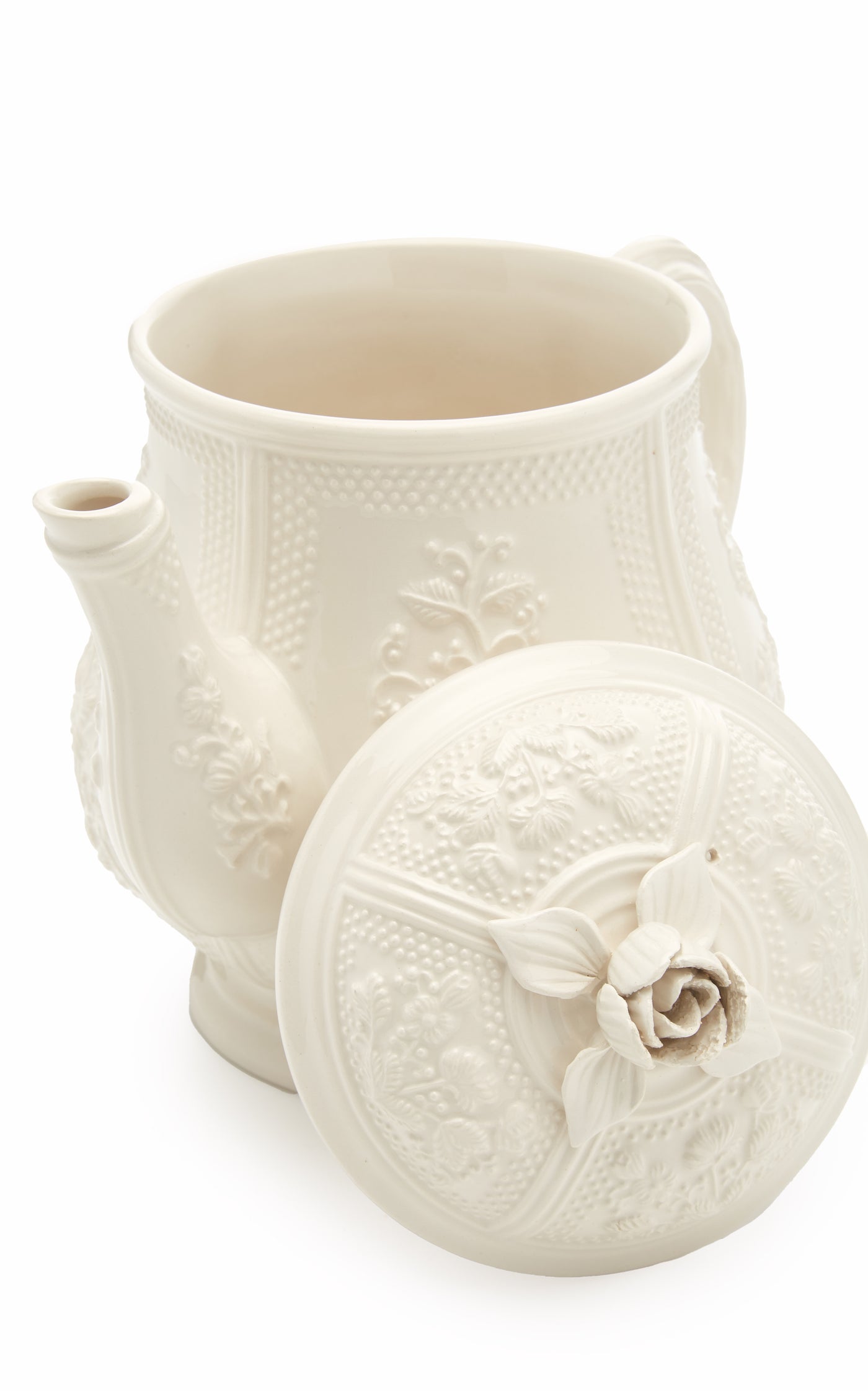 Relief and Doot Earthenware Teapot