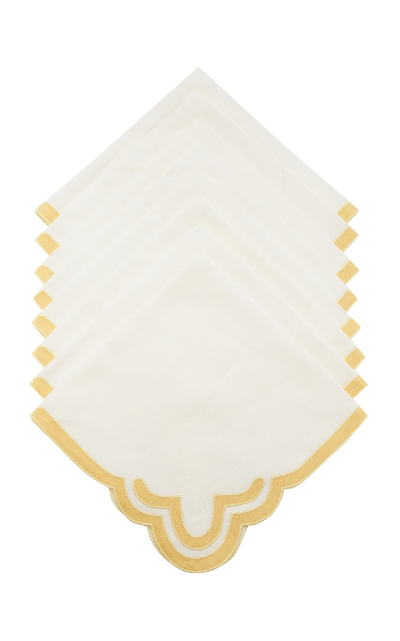 Scalloped Linen Placemat and Napkin Set