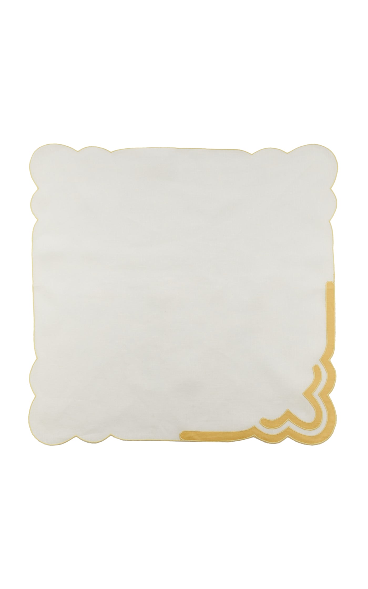 Scalloped Linen Placemat and Napkin Set