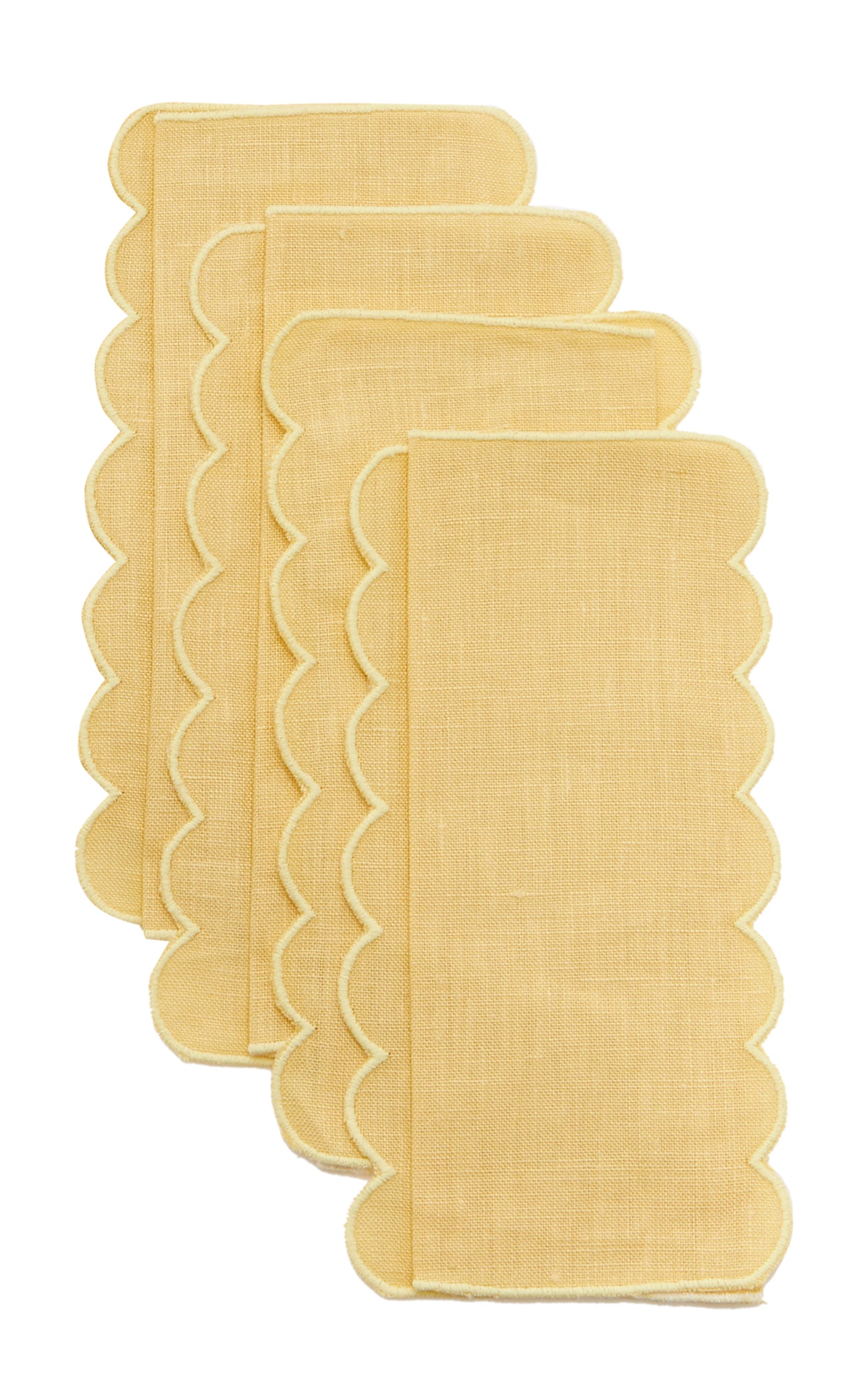 Set-Of-Four Linen Cocktail Napkins