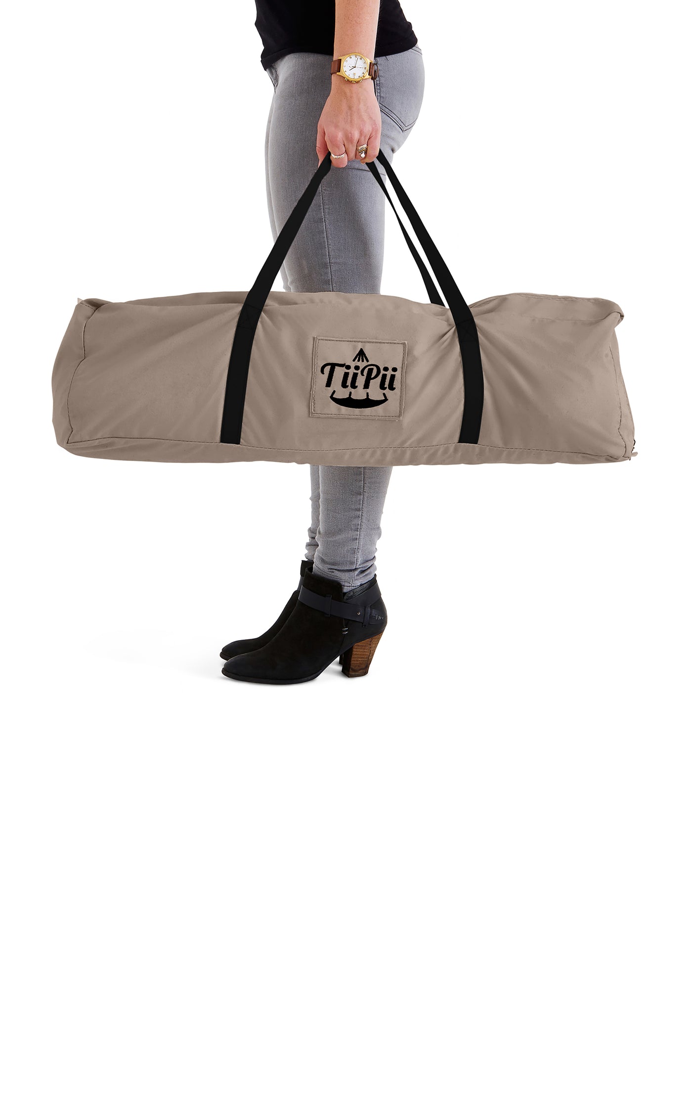 Large Classic TiiPii Bed + White Classic Stand + Poncho Weather Cover Set