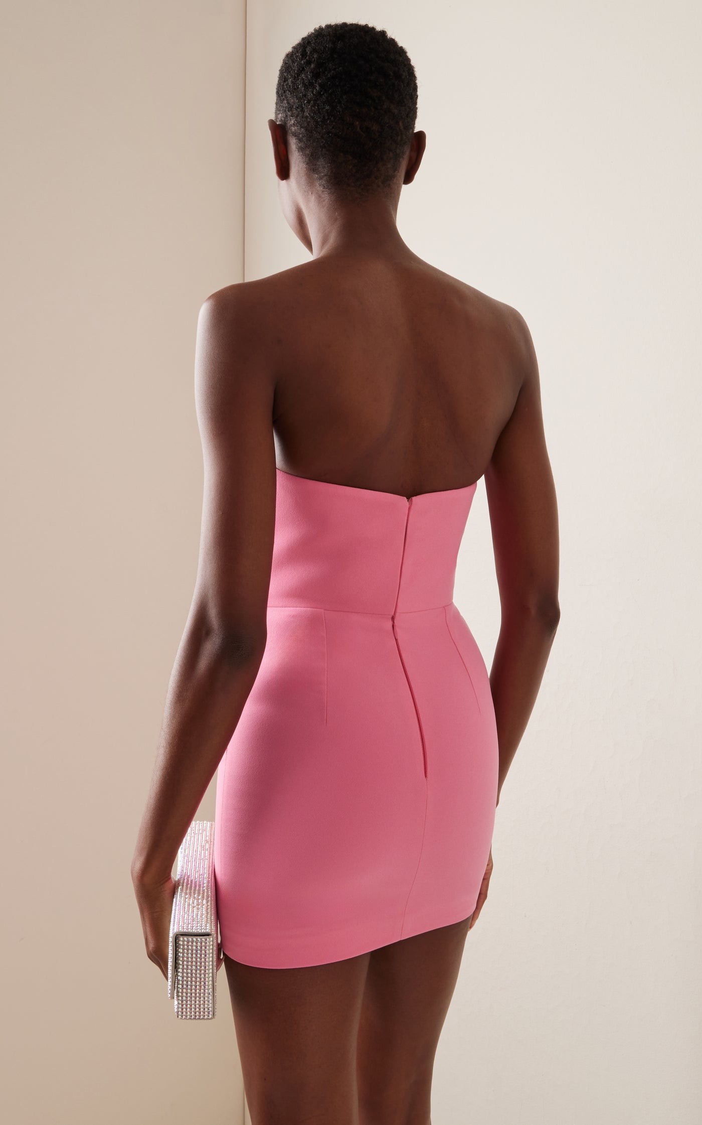 Eléa Bow-Detailed Crepe Mini Dress