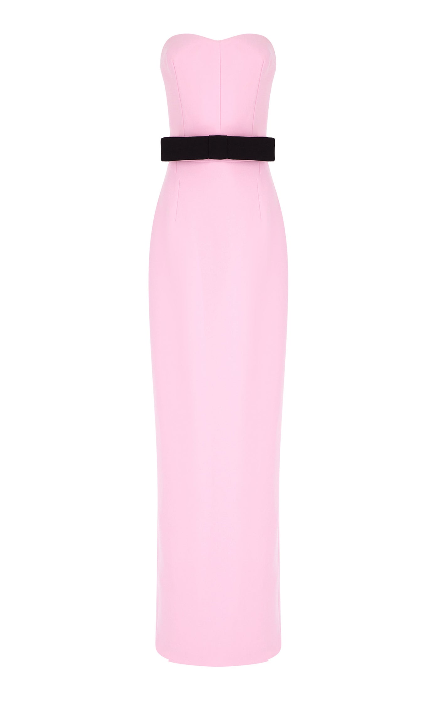 Noéle Bow-Detailed Crepe Strapless Maxi Dress