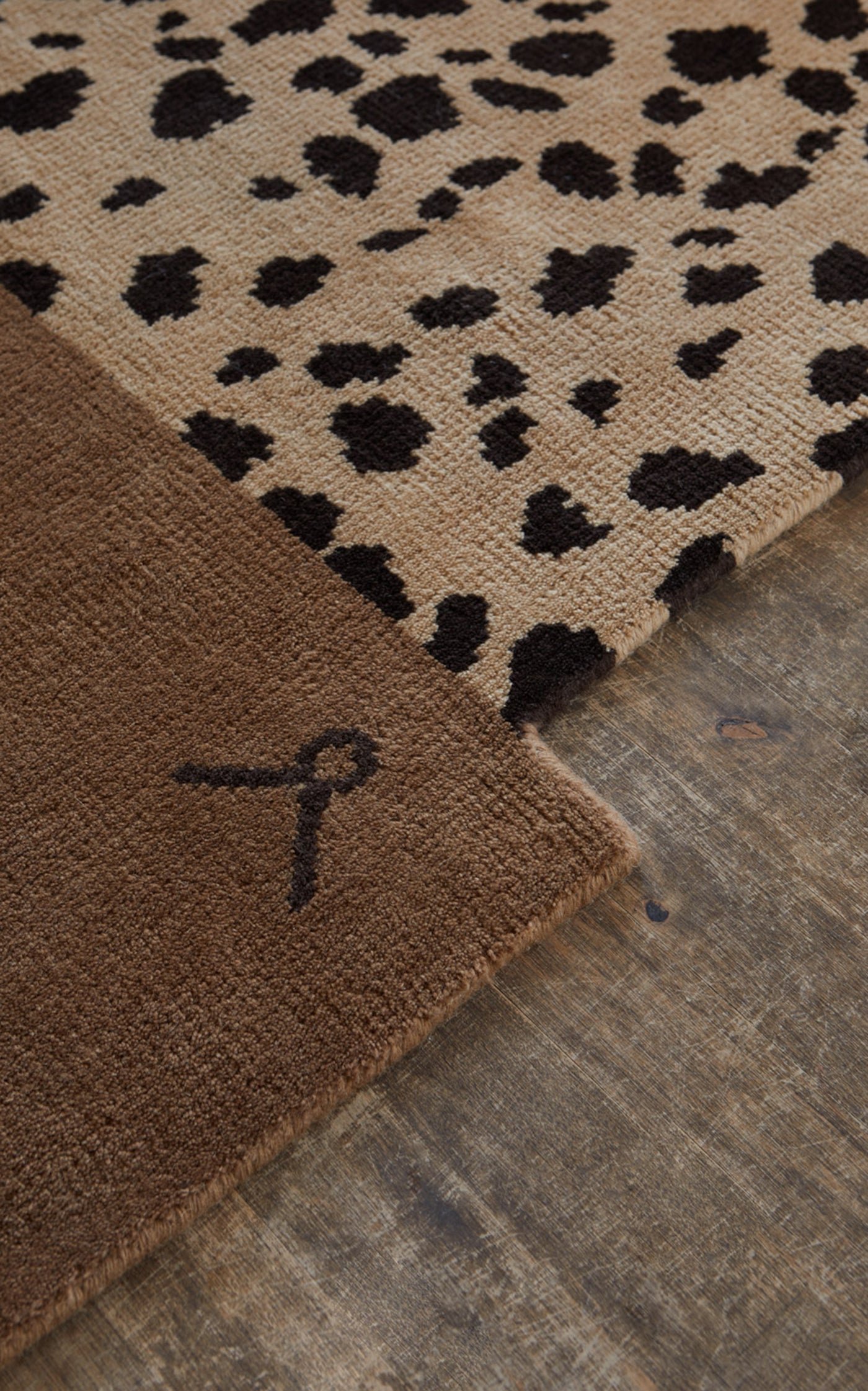 Art Deco 2 by Nordic Knots, Hand Knotted Area Rug in Brown, Size 3.2' X 4'