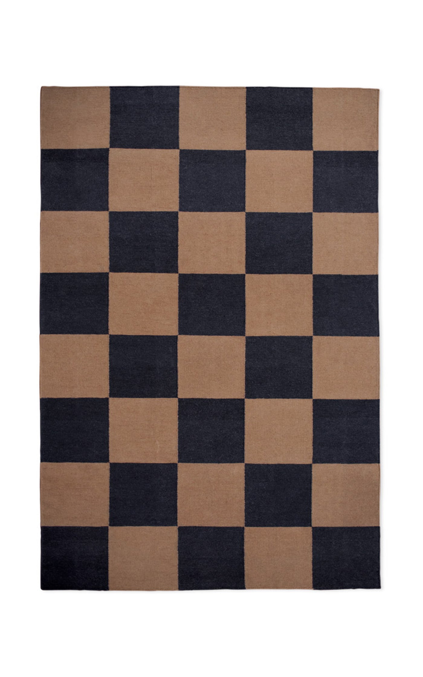 Square by Nordic Knots, Flatweave Area Rug in Tobacco, Size 5' X 8'