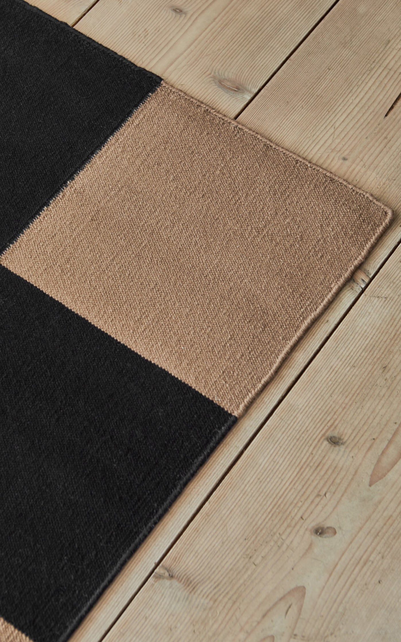 Square by Nordic Knots, Flatweave Area Rug in Tobacco, Size 5' X 8'