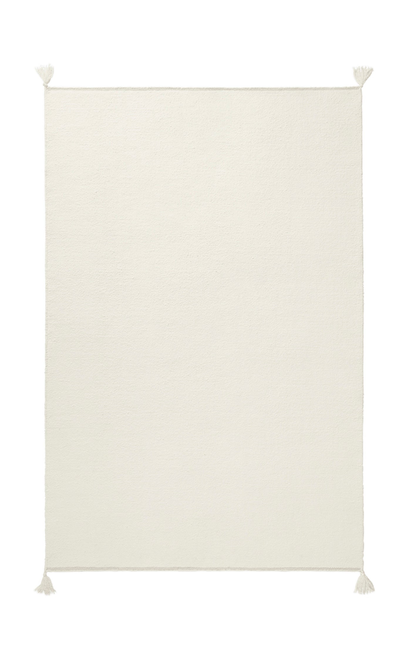 Merino by Nordic Knots, Flatweave Area Rug in Natural White, Size 6' X 9'