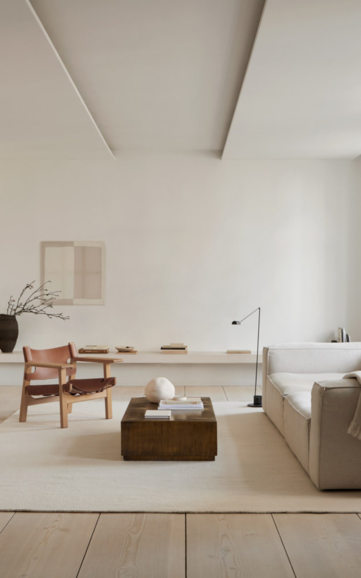 Merino by Nordic Knots, Flatweave Area Rug in Natural White, Size 6' X 9'