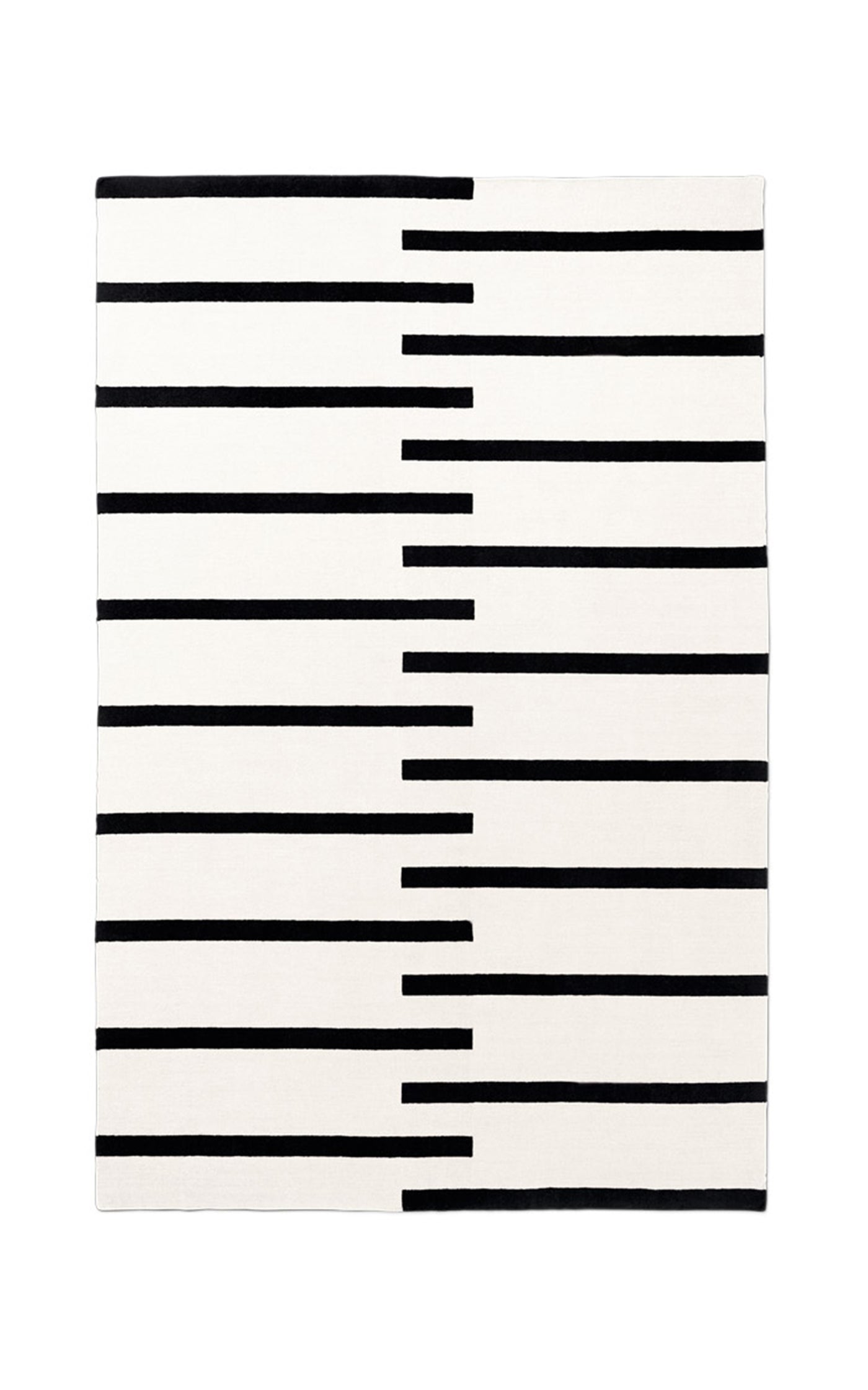 Tiger by Nordic Knots, Flatweave Area Rug in Cream/Black, Size 9' X 12'