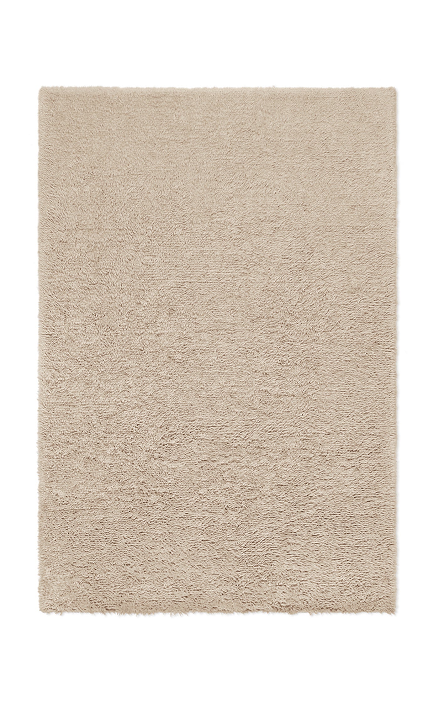 Fields by Nordic Knots, Shaggy Area Rug in Sand, Size 6' X 9'