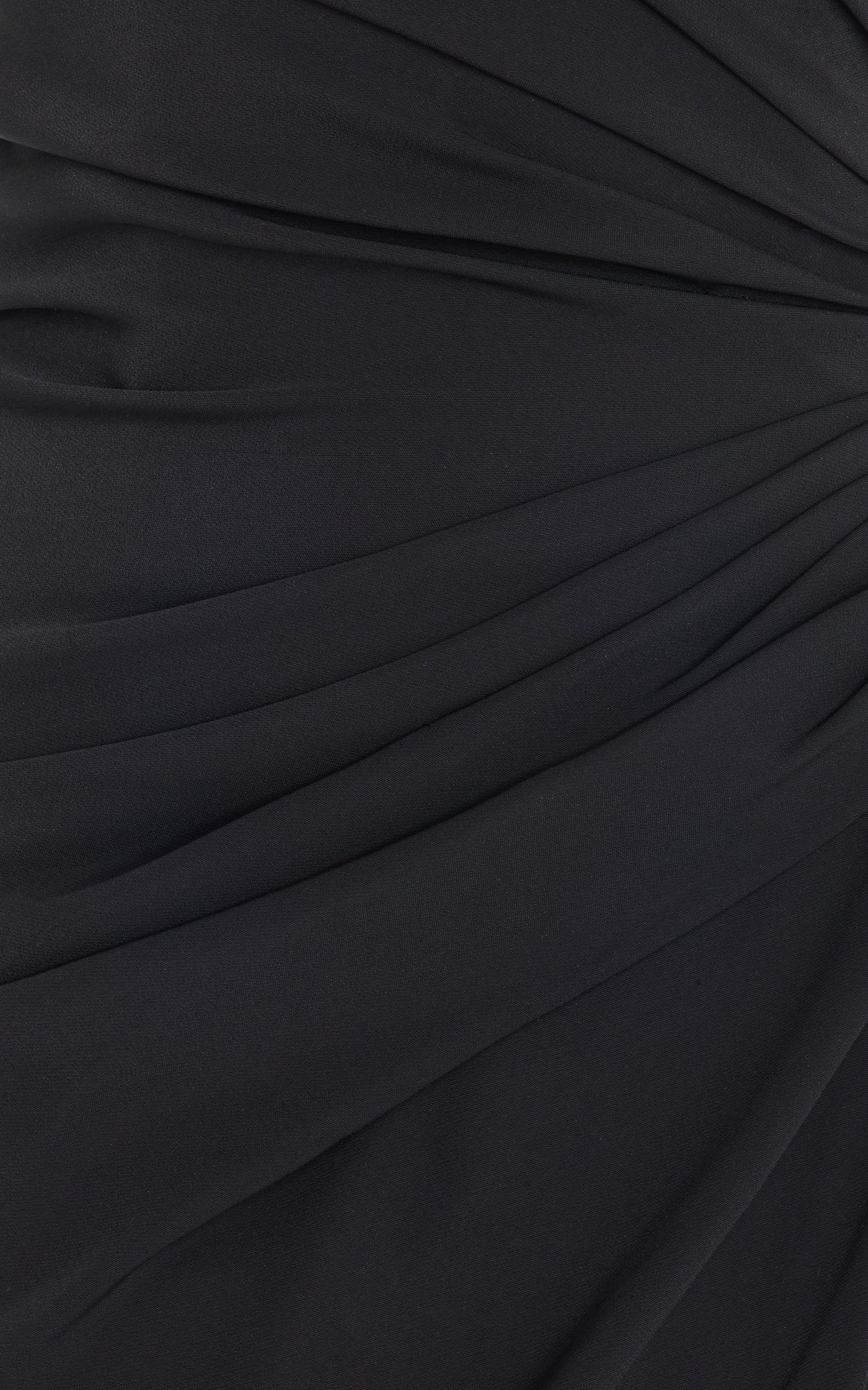 Strapless Draped Stretch-Cady Gown
