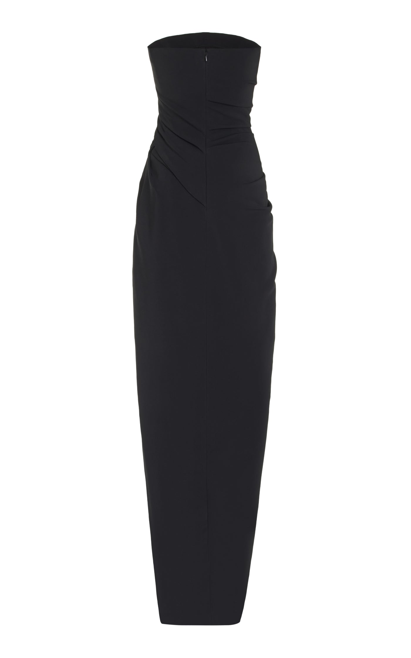 Strapless Draped Stretch-Cady Gown