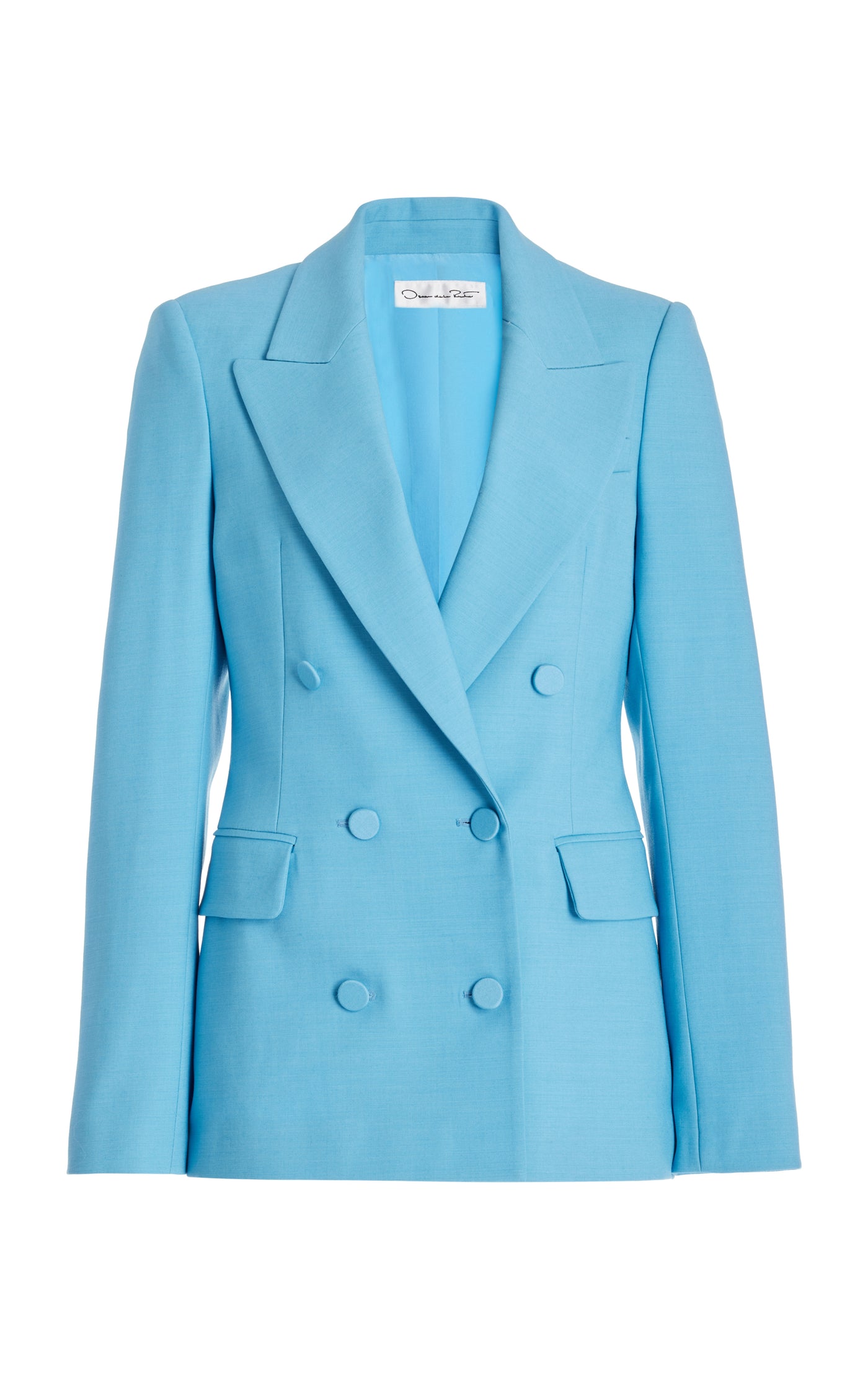 Double-Breasted Wool Satin Tailoring Jacket