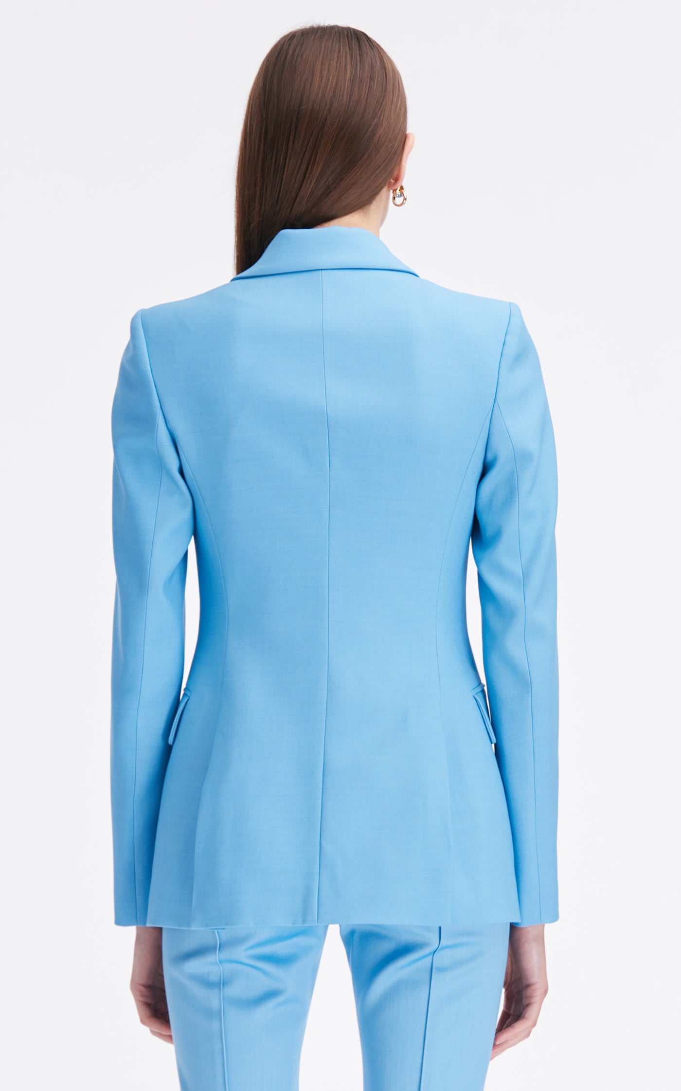 Double-Breasted Wool Satin Tailoring Jacket