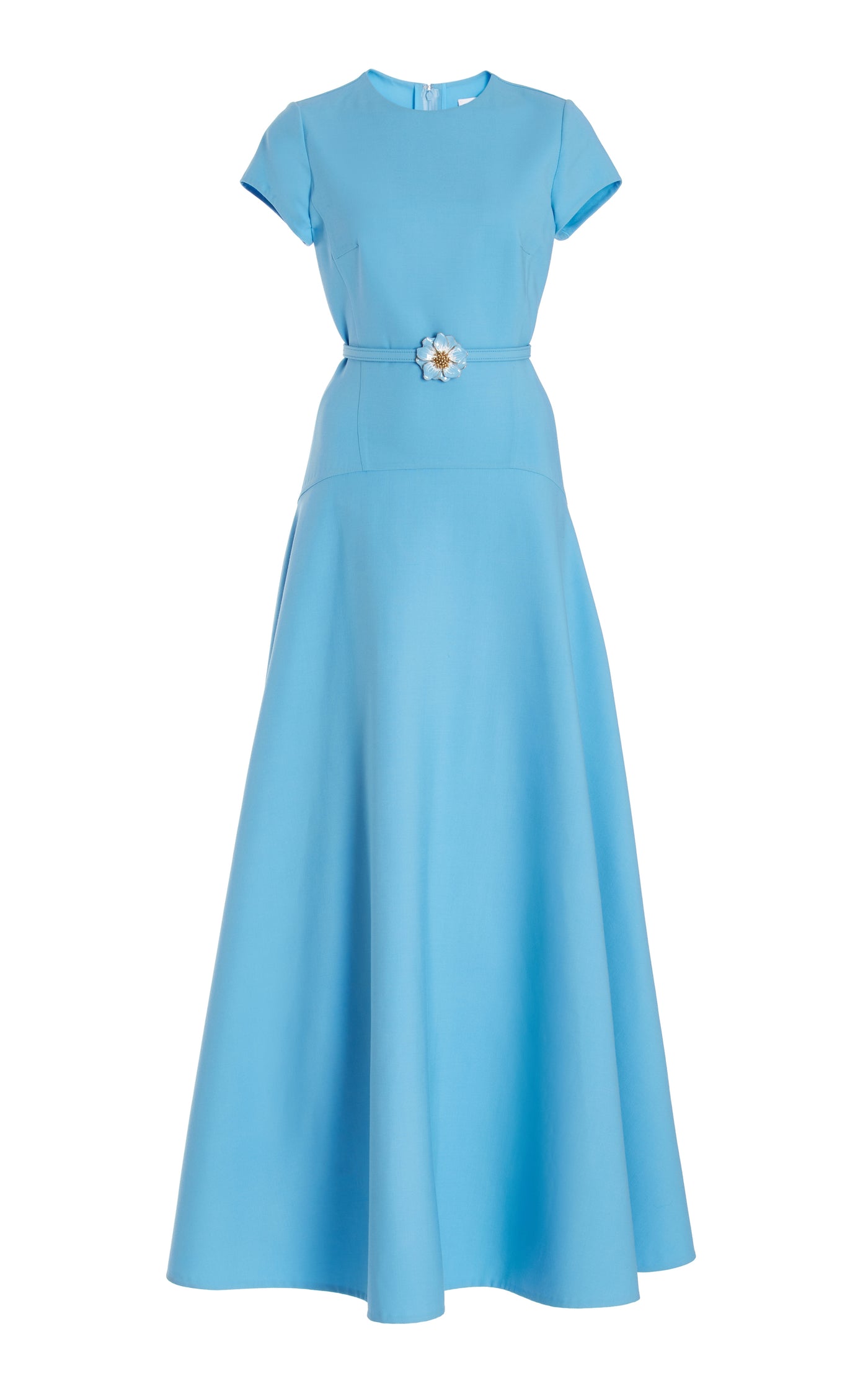 Jewel-Embellished Wool Maxi Dress