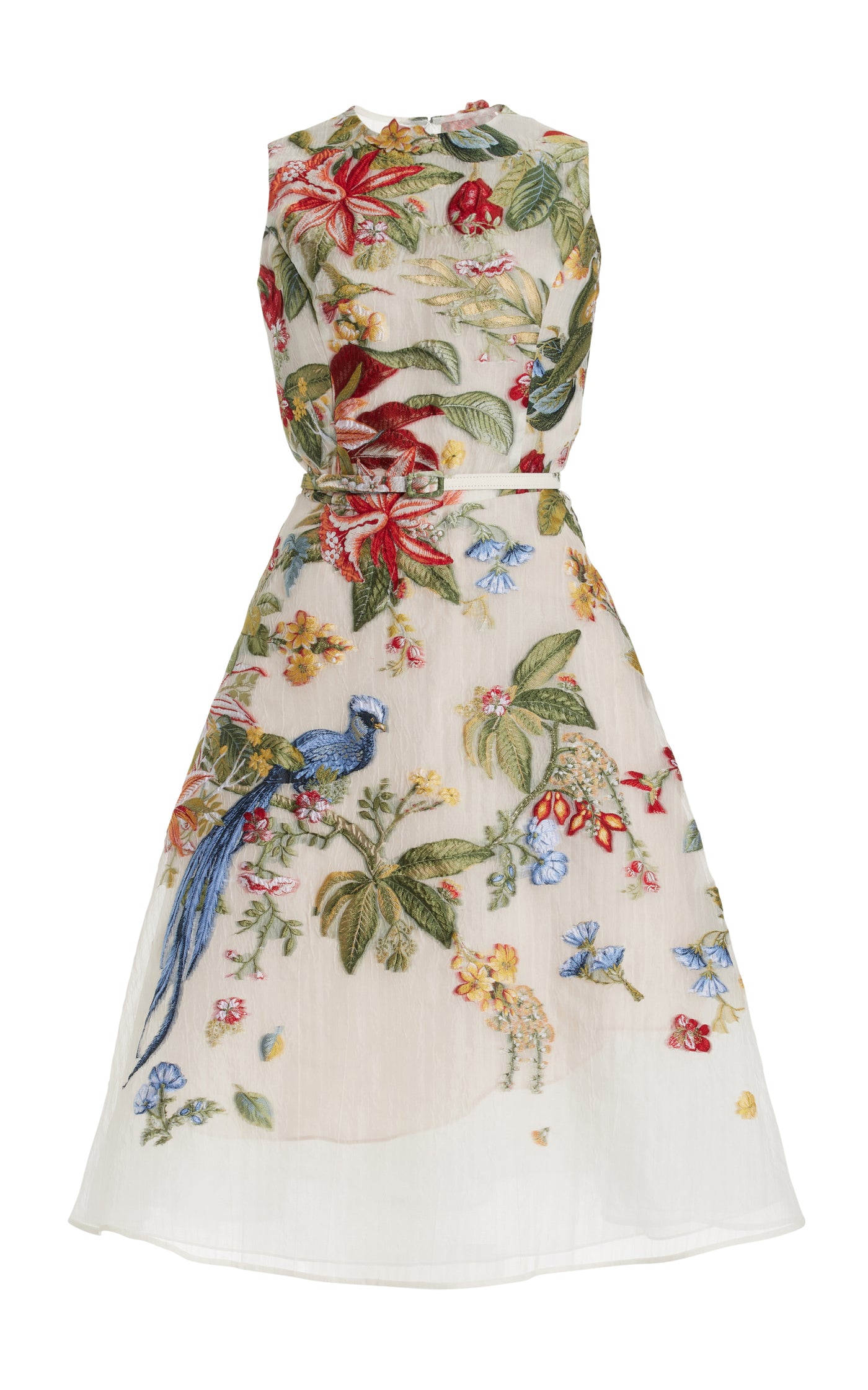 Sleeveless Silk-Blend Midi Dress