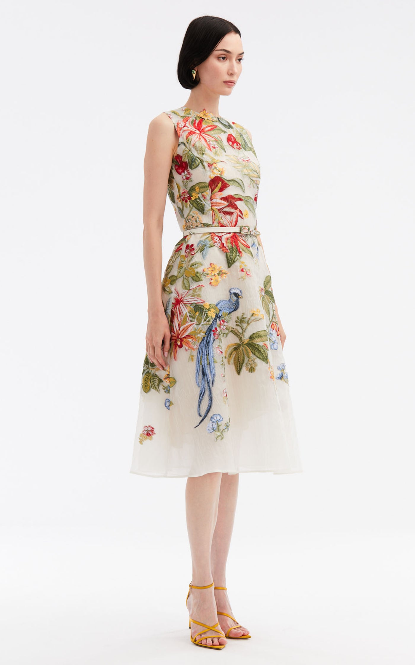 Sleeveless Silk-Blend Midi Dress