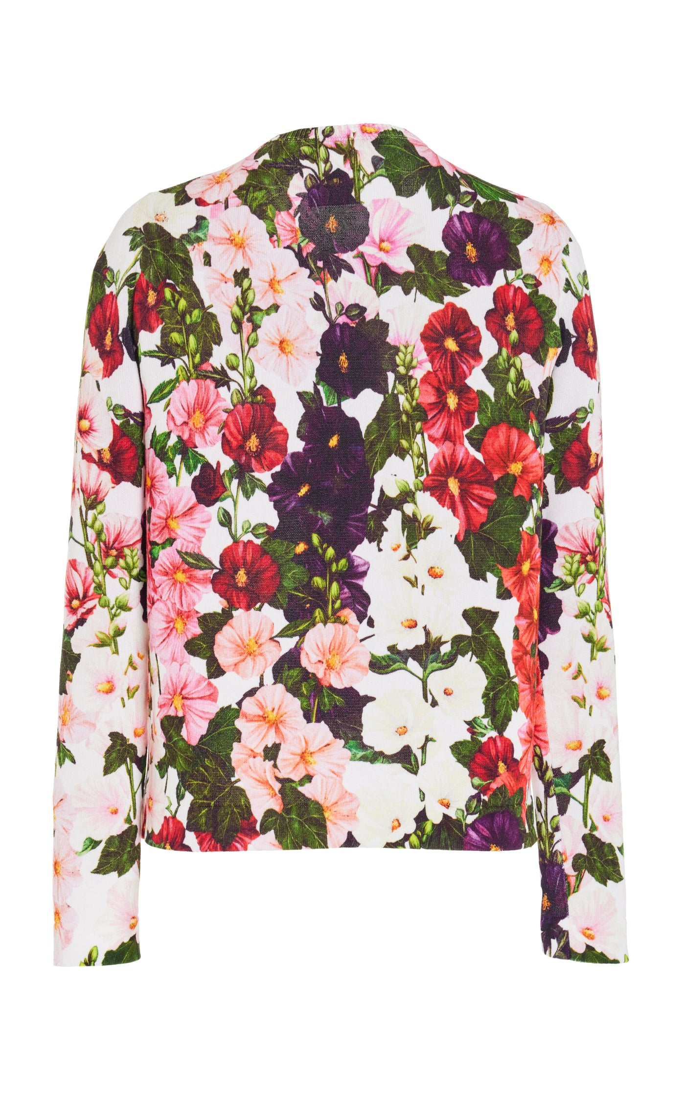 Printed Hollyhocks Cardigan