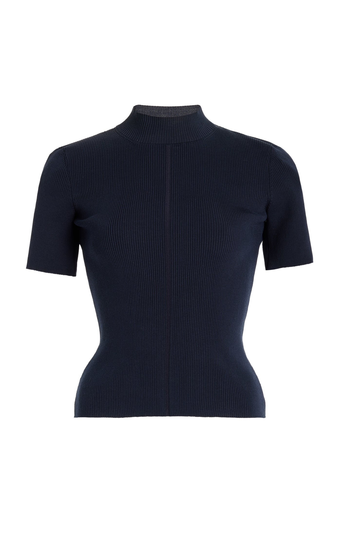 Ribbed-Knit Silk-Blend T-Shirt