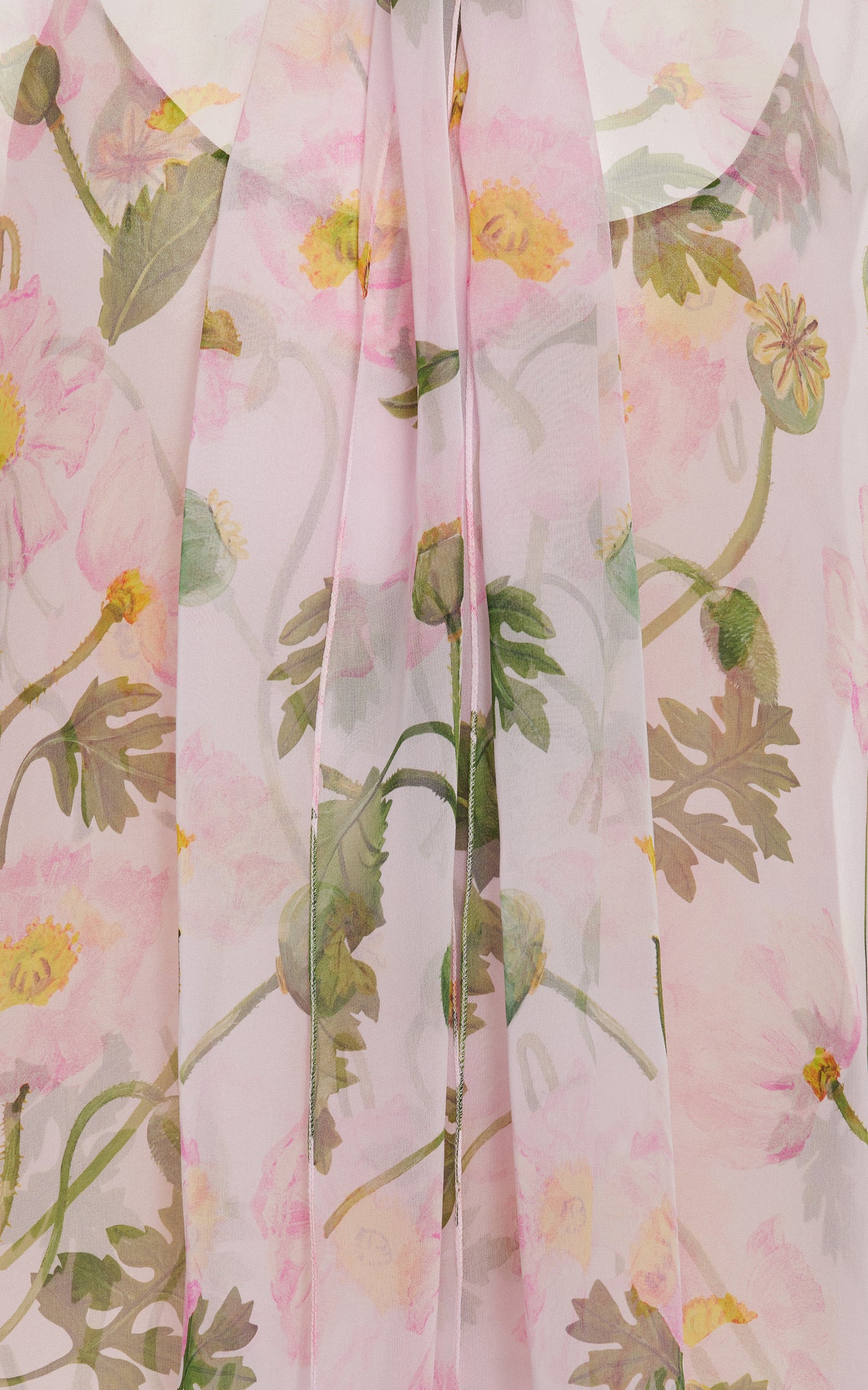 Tied-Neck Silk Chiffon Blouse